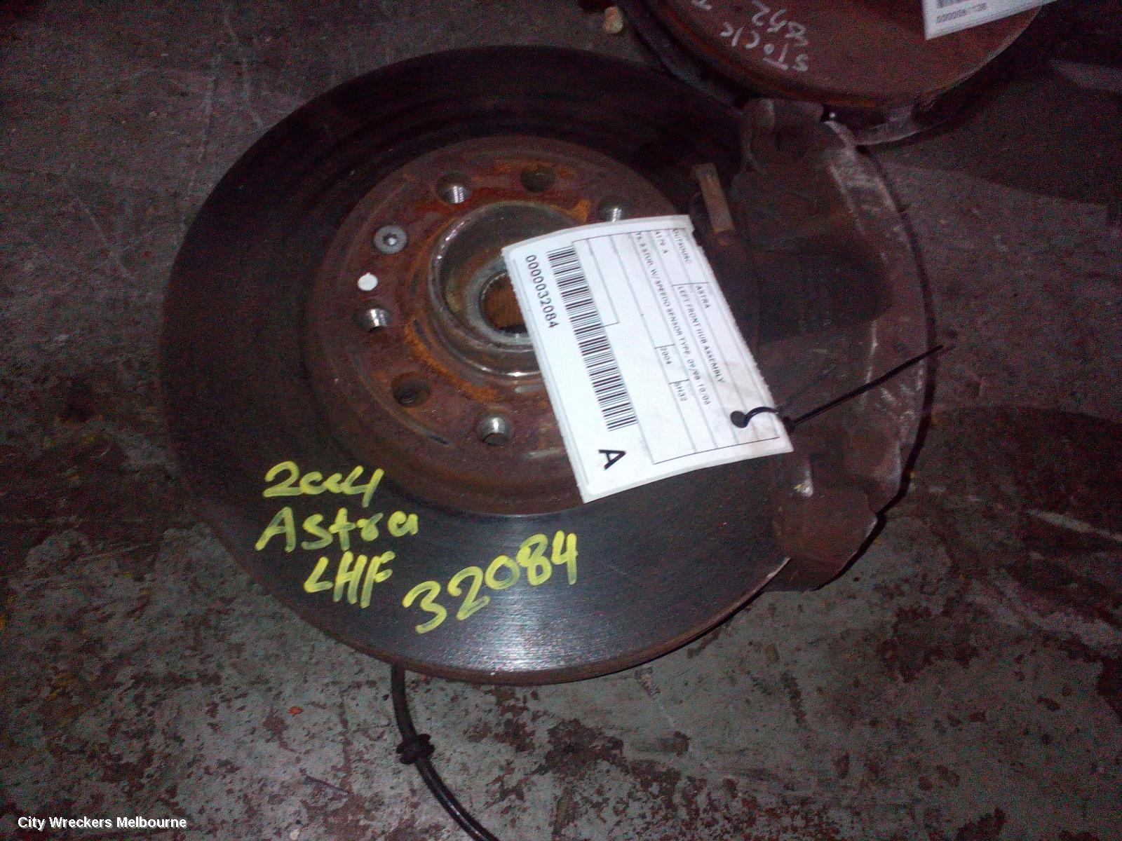 HOLDEN ASTRA LEFT FRONT HUB ASSEMBLY, TS, 5 STUD, W/ SPEEDO SENSOR TYPE, 09/1998 - 10/2006