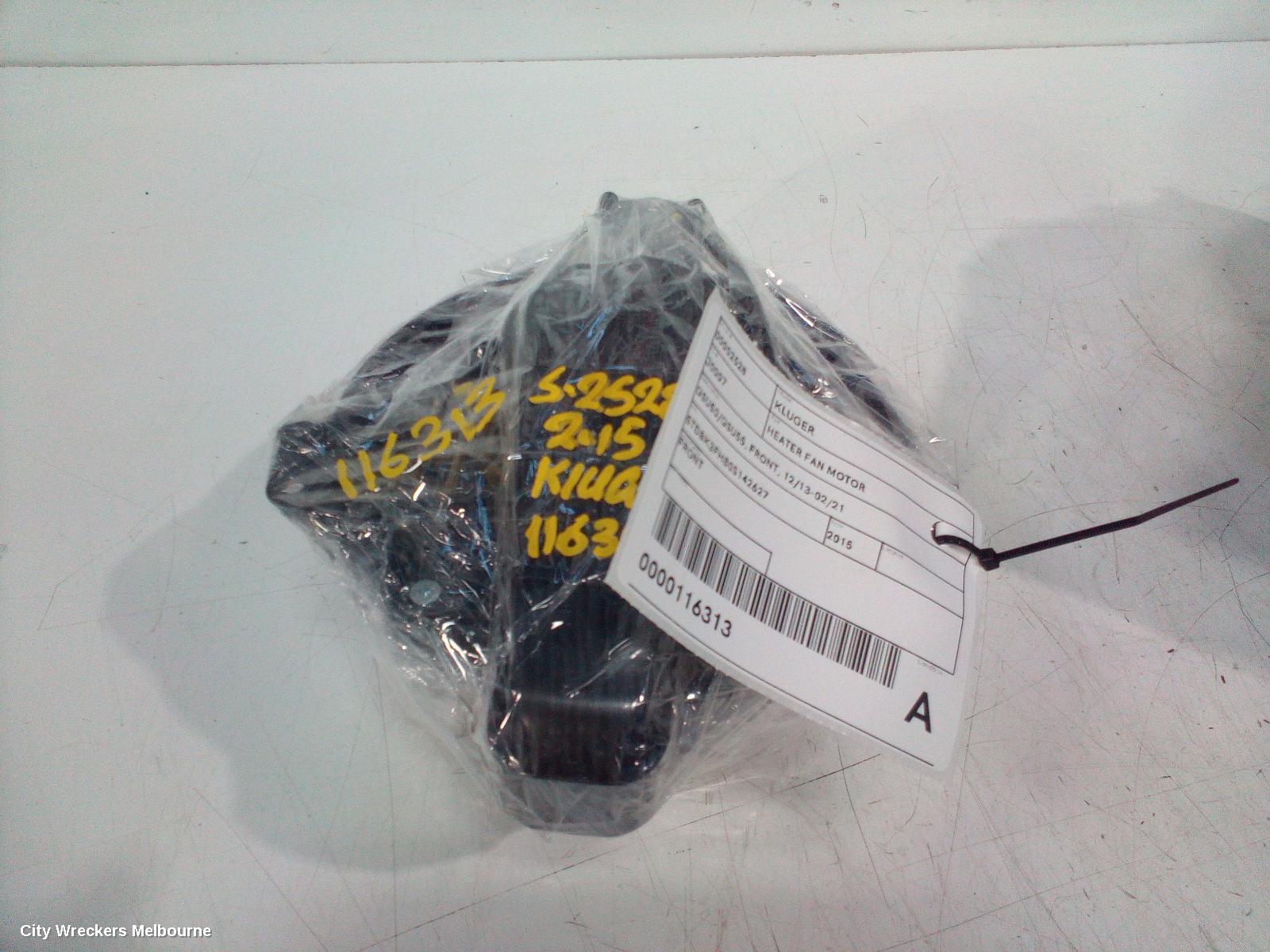 TOYOTA KLUGER HEATER FAN MOTOR, GSU50/GSU55, FRONT, 12/2013 - 02/2021