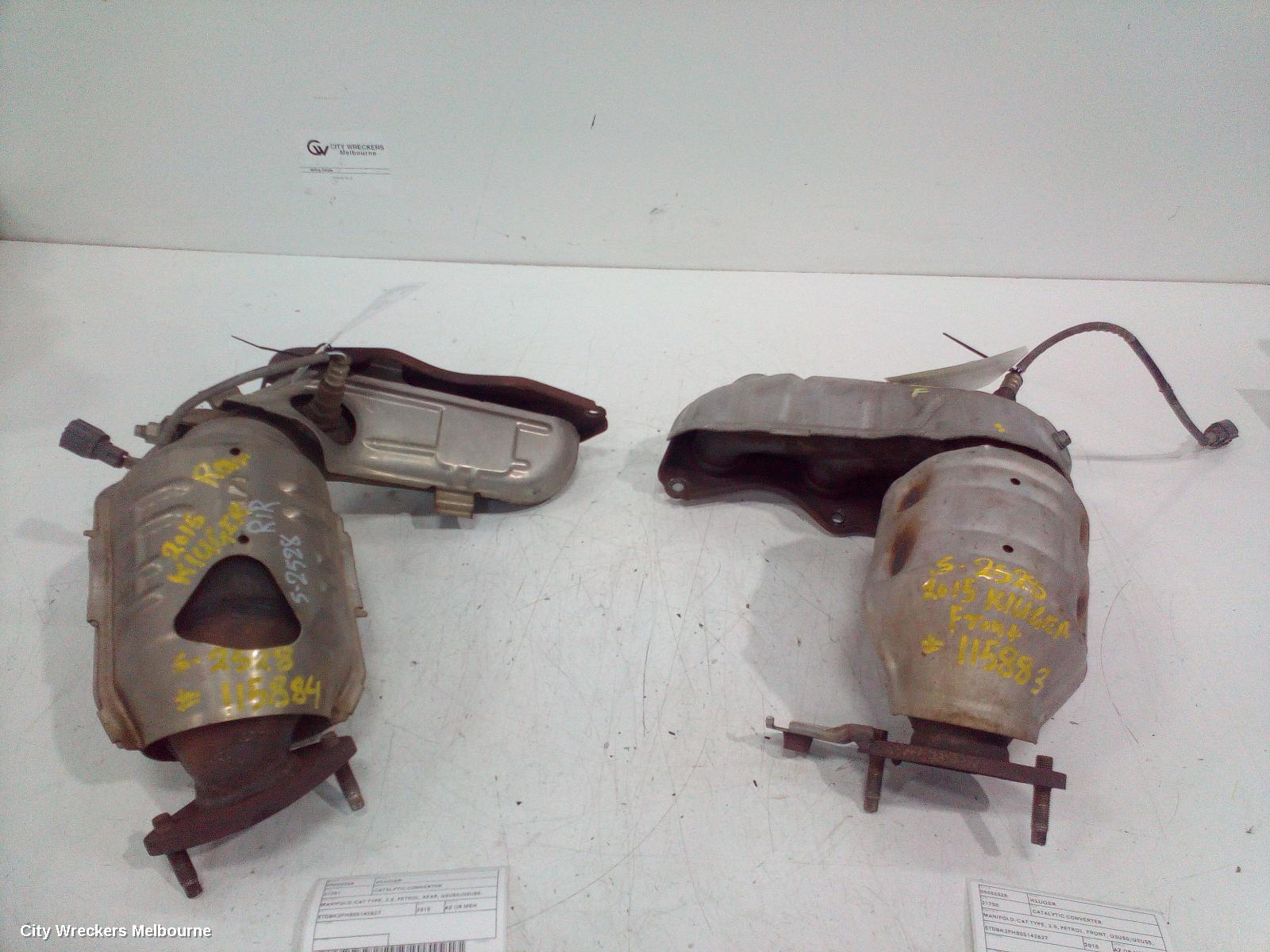TOYOTA KLUGER CATALYTIC CONVERTER, MANIFOLD-CAT TYPE, 3.5, PETROL, FRONT, GSU50/GSU55, 12/2013 - 10/2016