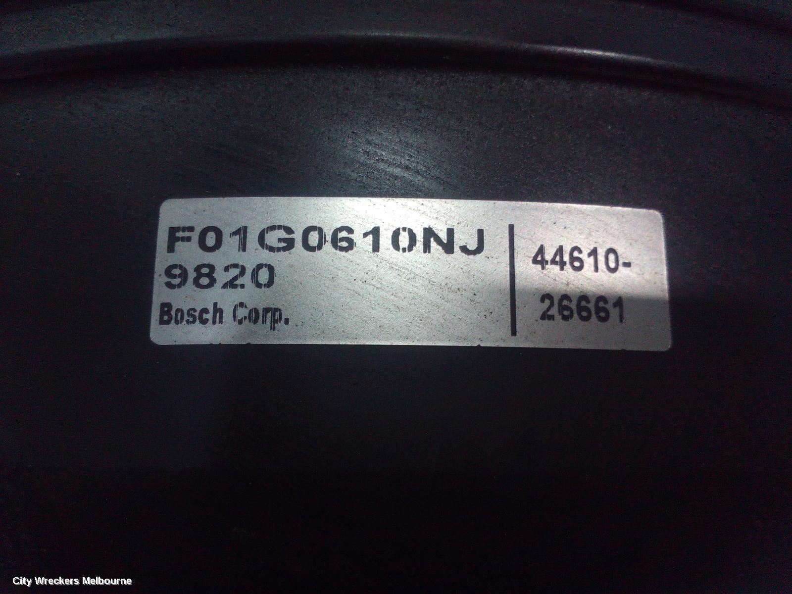 TOYOTA HIACE BRAKE BOOSTER, TRH, PETROL, 2.7, 2TR-FE, AUTO, 03/2005 - 10/2010