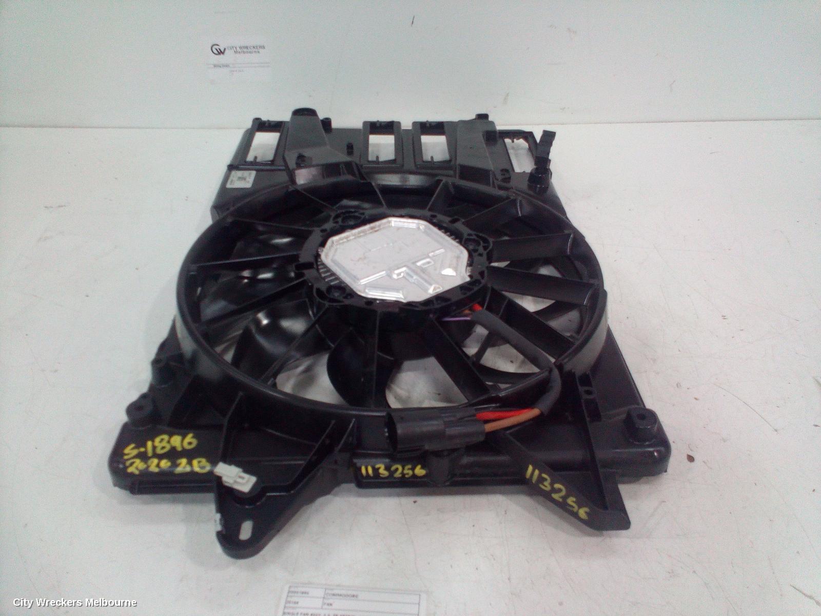 HOLDEN COMMODORE FAN, SINGLE FAN ASSY, 2.0, ZB,PETROL, 10/2017 - 12/2020