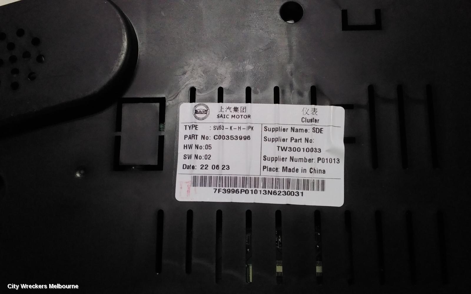 LDV DELIVER 9 INSTRUMENT CLUSTER, DISPLAY CLUSTER, AUTO T/M, 07/2020 ONWARDS