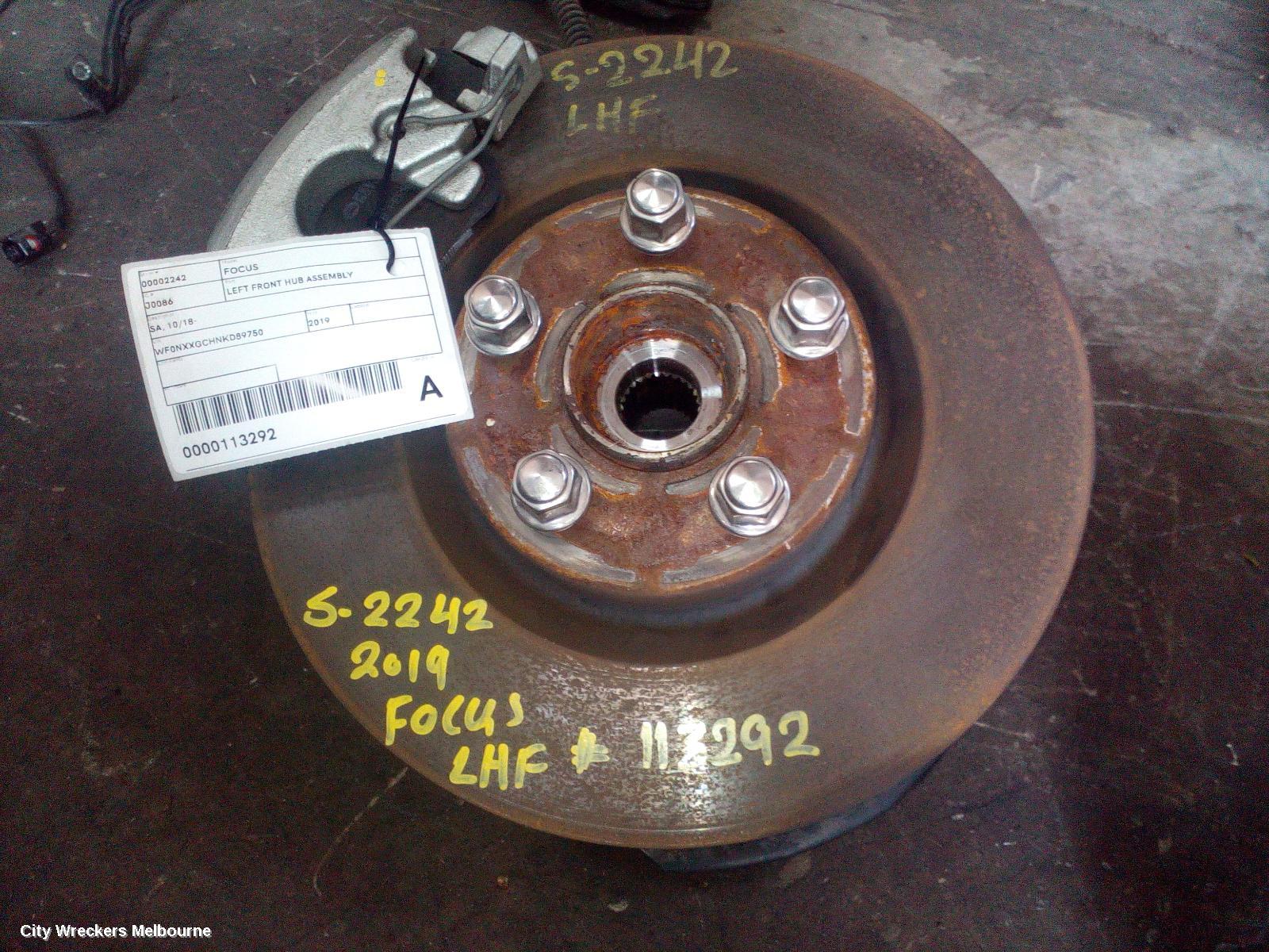 FORD FOCUS LEFT FRONT HUB ASSEMBLY, SA, 10/2018 ONWARDS