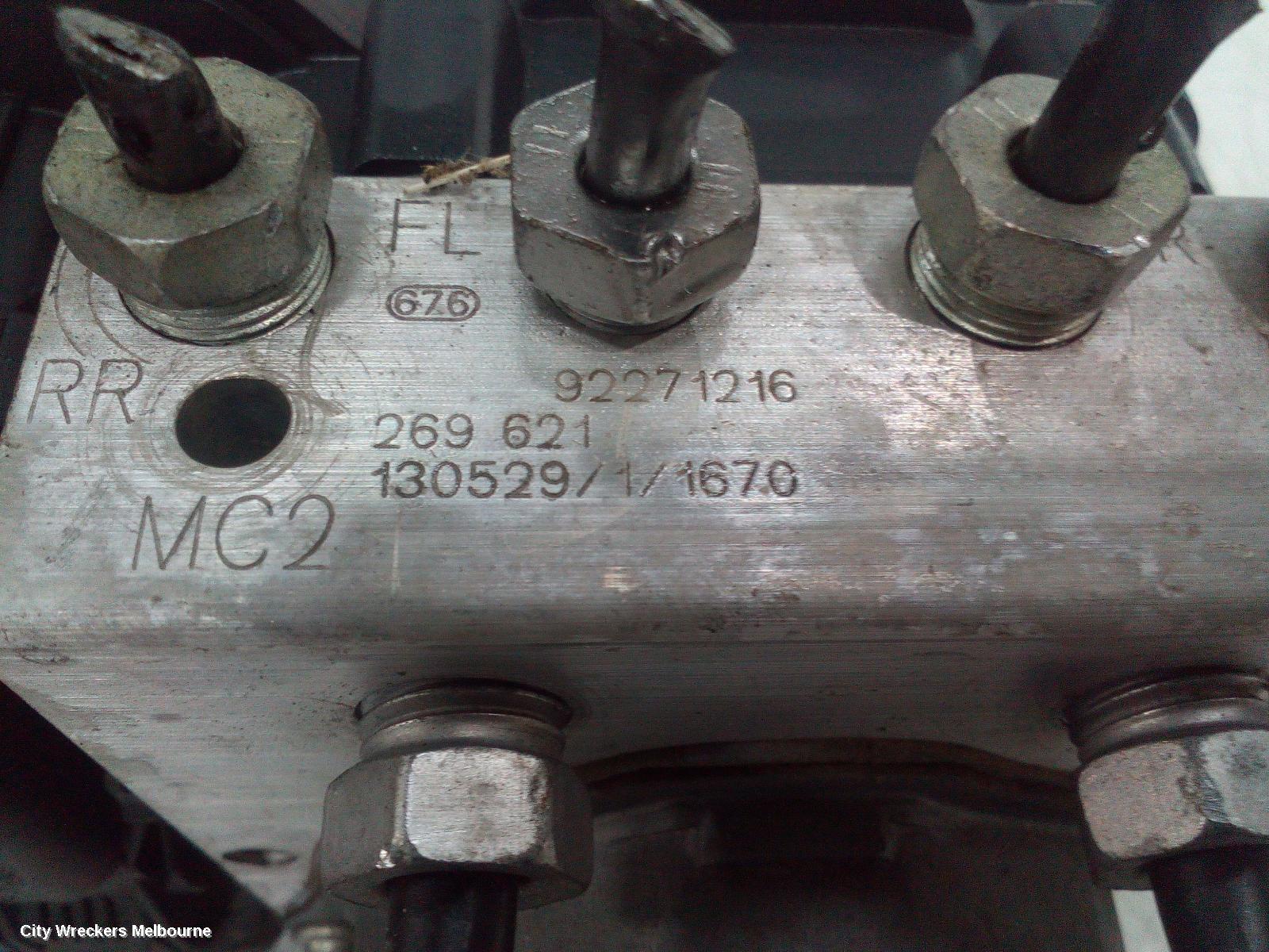 HOLDEN COMMODORE ABS PUMP/MODULATOR, VE, NON TRACTION CONTROL TYPE, 08/2006 - 05/2013