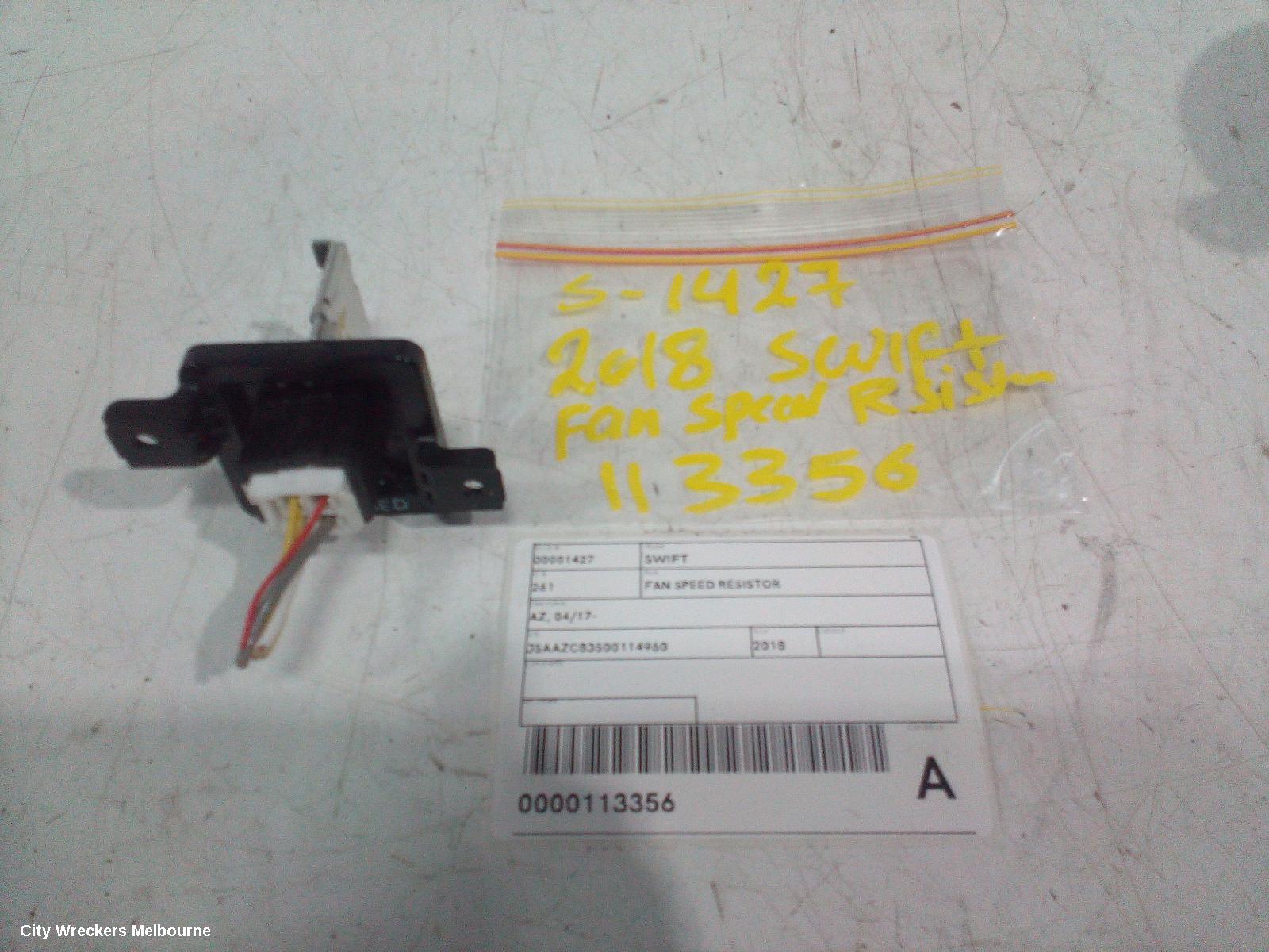 SUZUKI SWIFT FAN SPEED RESISTOR, AZ, 04/2017 - 03/2025