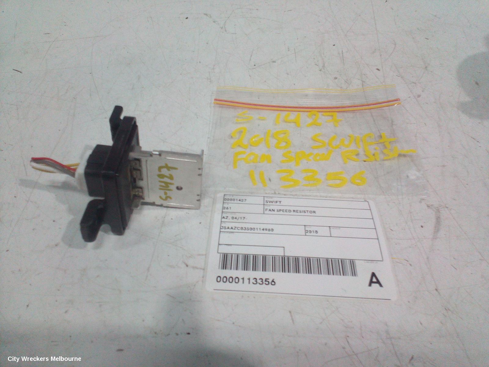 SUZUKI SWIFT FAN SPEED RESISTOR, AZ, 04/2017 - 03/2025
