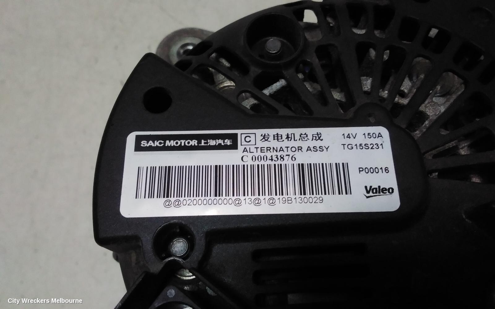 LDV G10 ALTERNATOR, DIESEL, 1.9, SV7A/SV7C, WAGON/VAN, 04/2015 - 06/2021