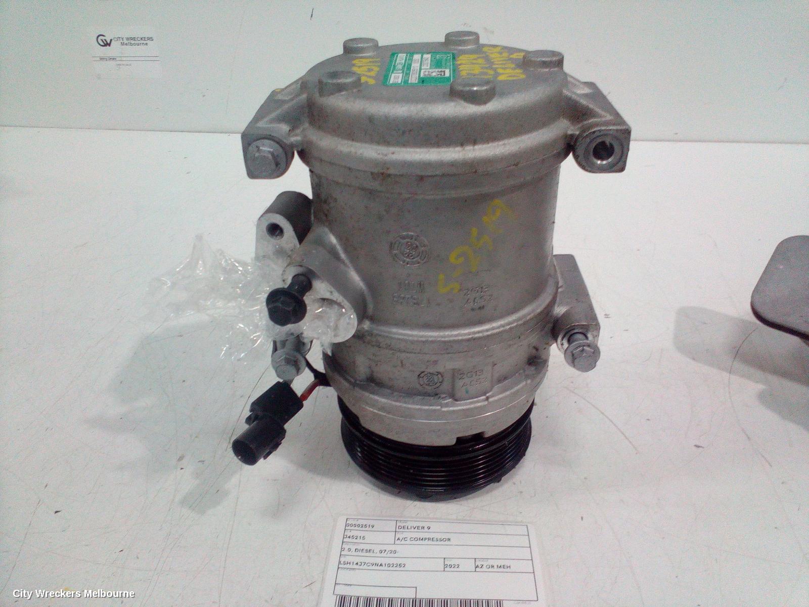 LDV DELIVER 9 A/C COMPRESSOR, 2.0, DIESEL, 07/2020 ONWARDS