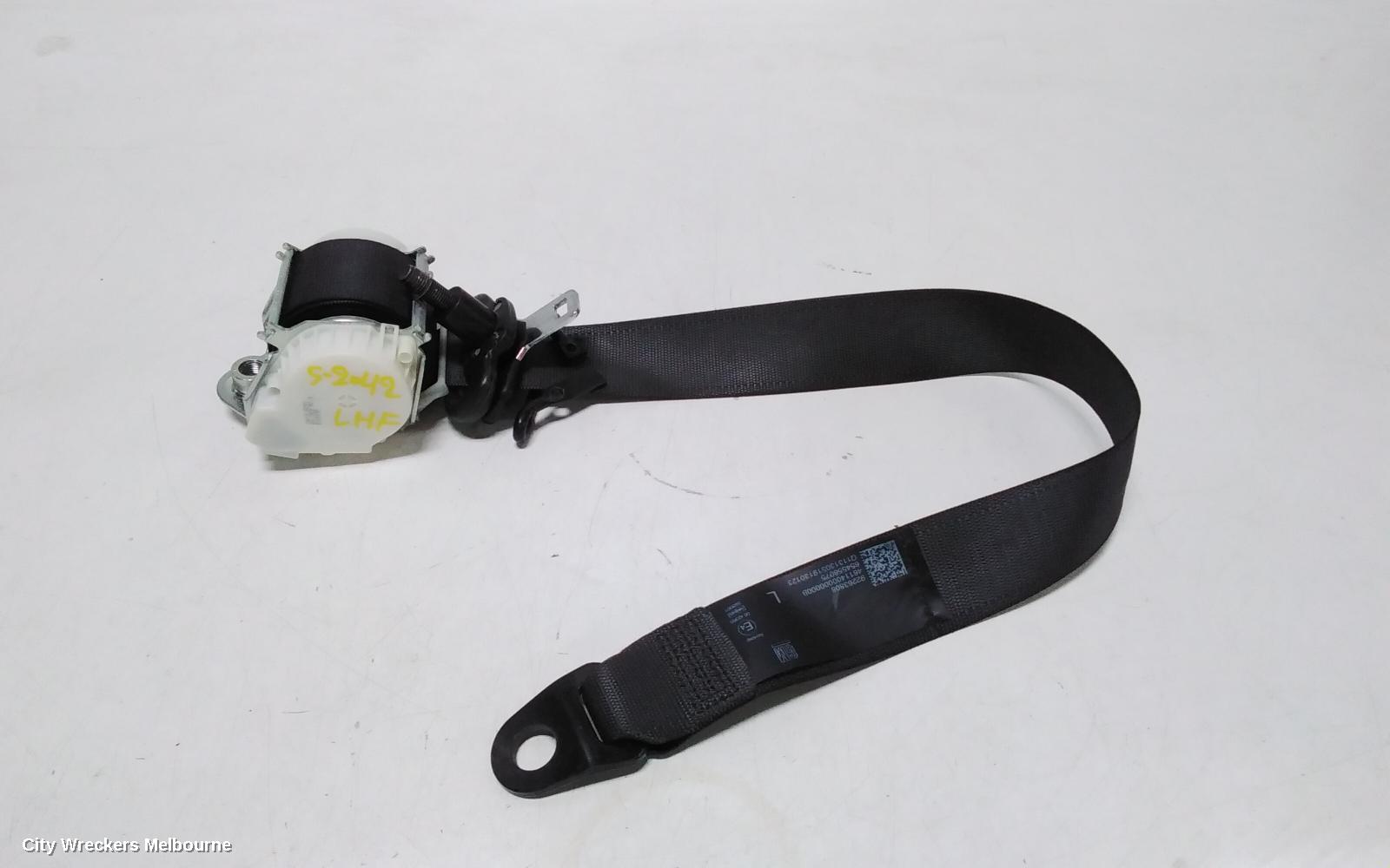 HOLDEN COMMODORE SEATBELT/STALK, LH FRONT, SEAT BELT ONLY, VF, 05/2013 - 12/2017
