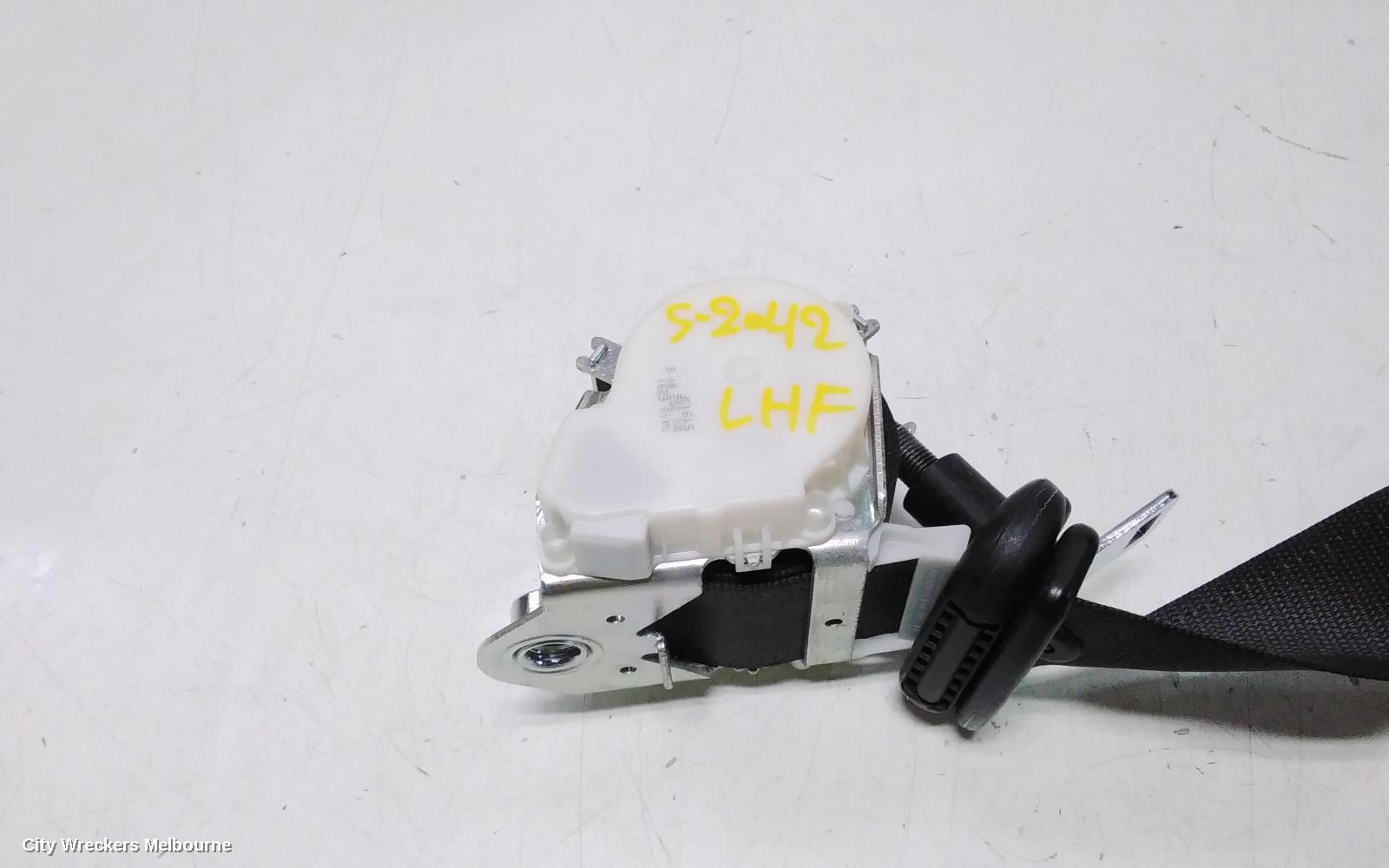 HOLDEN COMMODORE SEATBELT/STALK, LH FRONT, SEAT BELT ONLY, VF, 05/2013 - 12/2017
