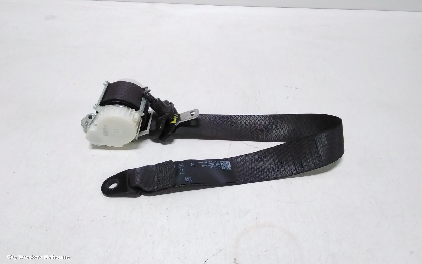 HOLDEN COMMODORE SEATBELT/STALK, RH FRONT, SEAT BELT ONLY, VF, 05/2013 - 12/2017