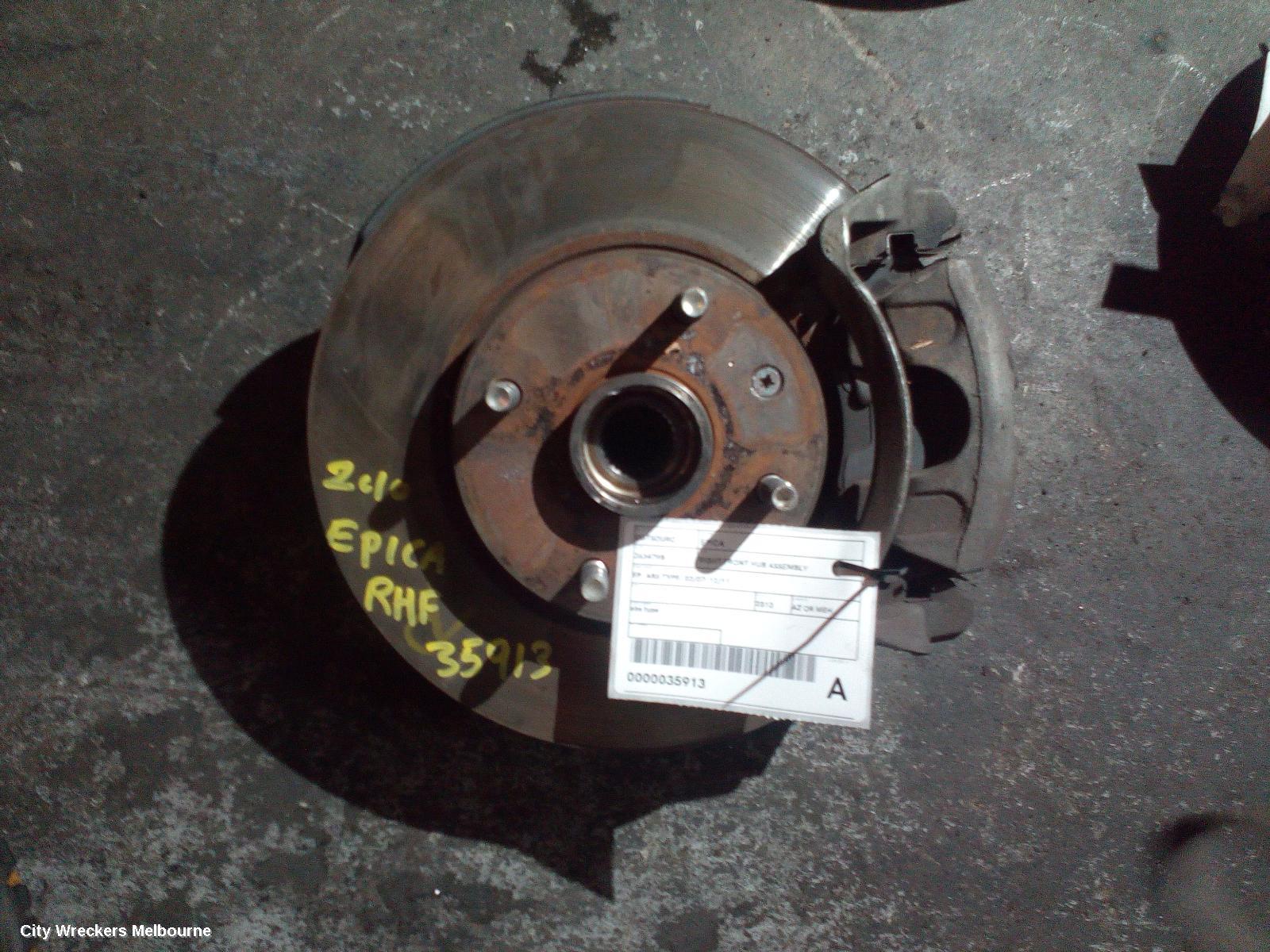 HOLDEN EPICA RIGHT FRONT HUB ASSEMBLY, EP, W/ ABS SENSOR TYPE, 02/2007 - 12/2011
