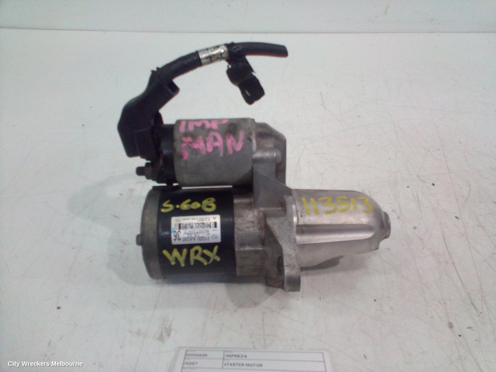 SUBARU IMPREZA STARTER, PETROL, EJ25, TURBO, MANUAL, 5 SPEED, WRX, G3, 04/2007 - 12/2013