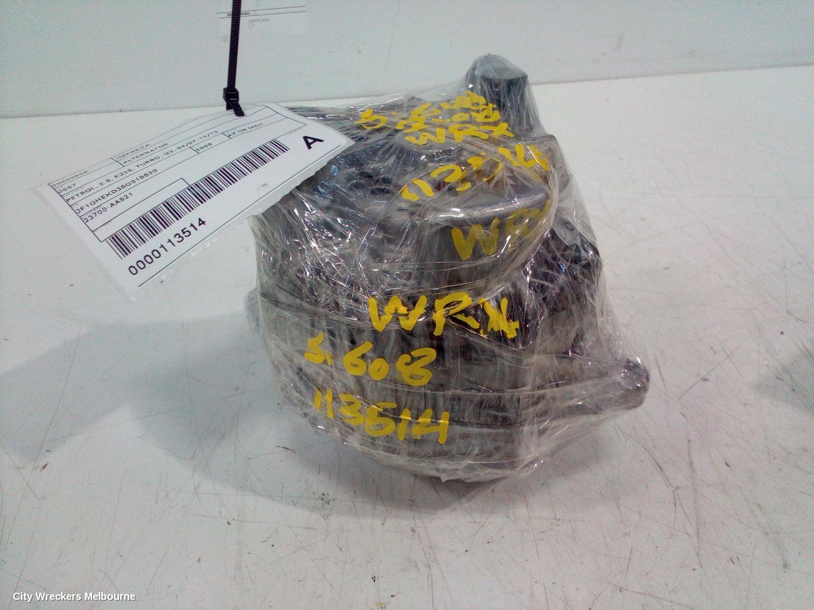 SUBARU IMPREZA ALTERNATOR, PETROL, 2.5, EJ25, TURBO, G3, 04/2007 - 12/2013