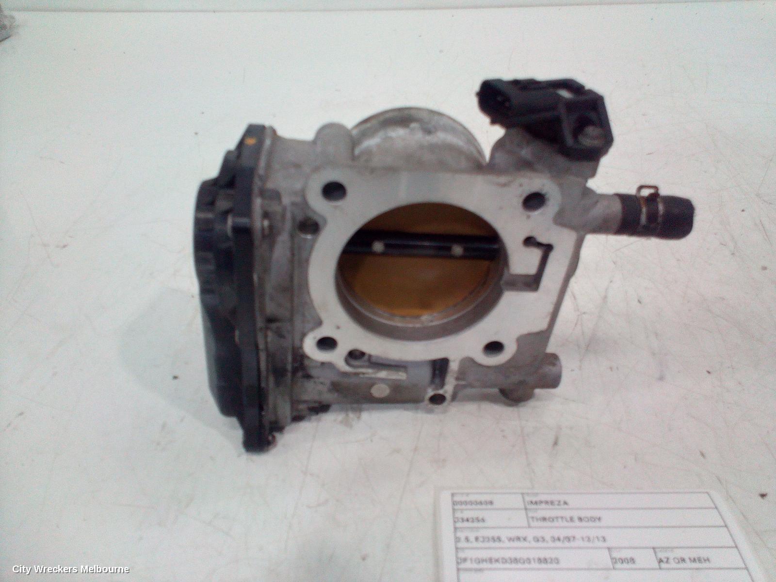 SUBARU IMPREZA THROTTLE BODY, 2.5, EJ255, WRX, G3, 04/2007 - 12/2013