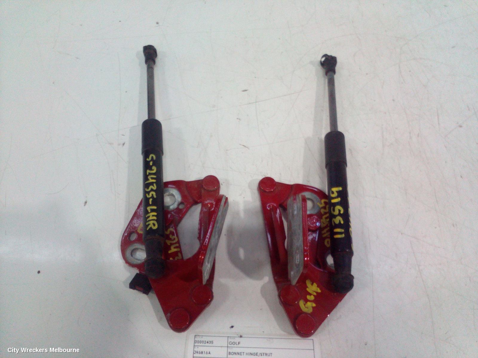 VOLKSWAGEN GOLF BONNET HINGE/STRUT, HINGES (PAIR), GEN 6, 10/2008 - 01/2016