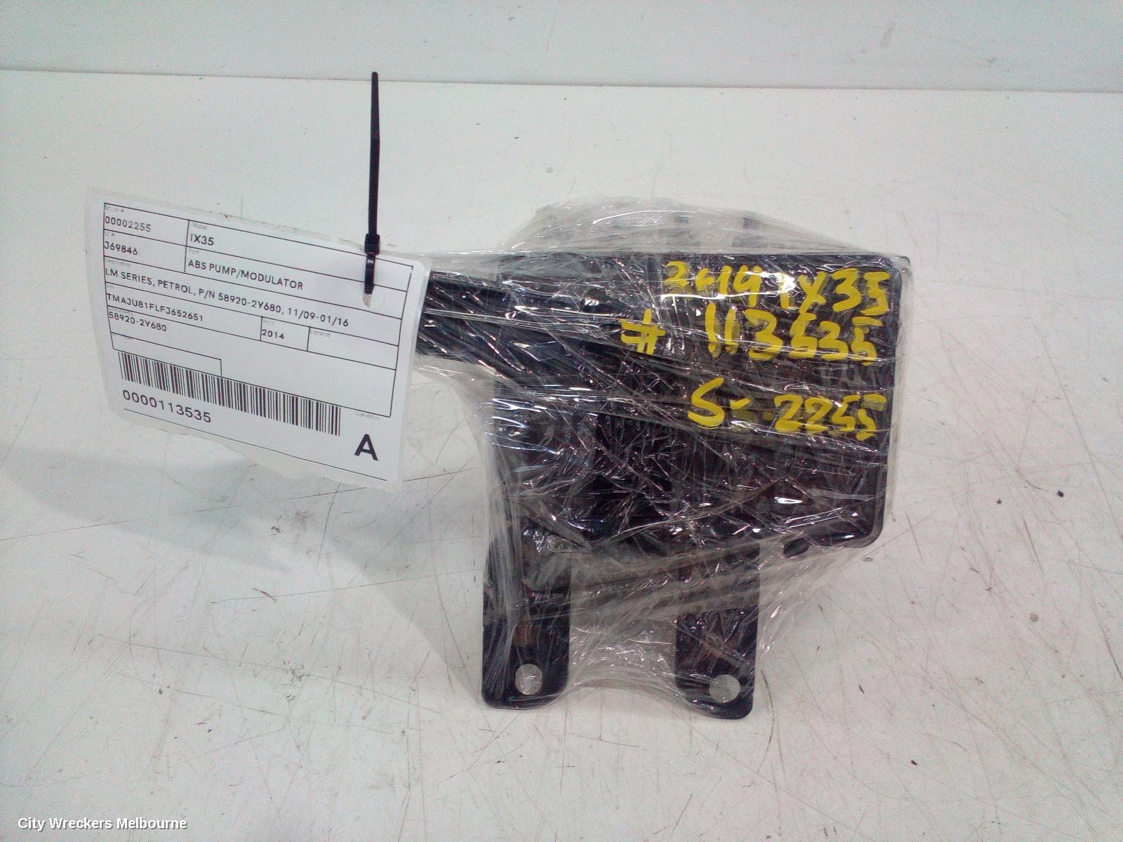 HYUNDAI IX35 ABS PUMP/MODULATOR, LM SERIES, PETROL, P/N 58920-2Y680, 11/2009 - 01/2016