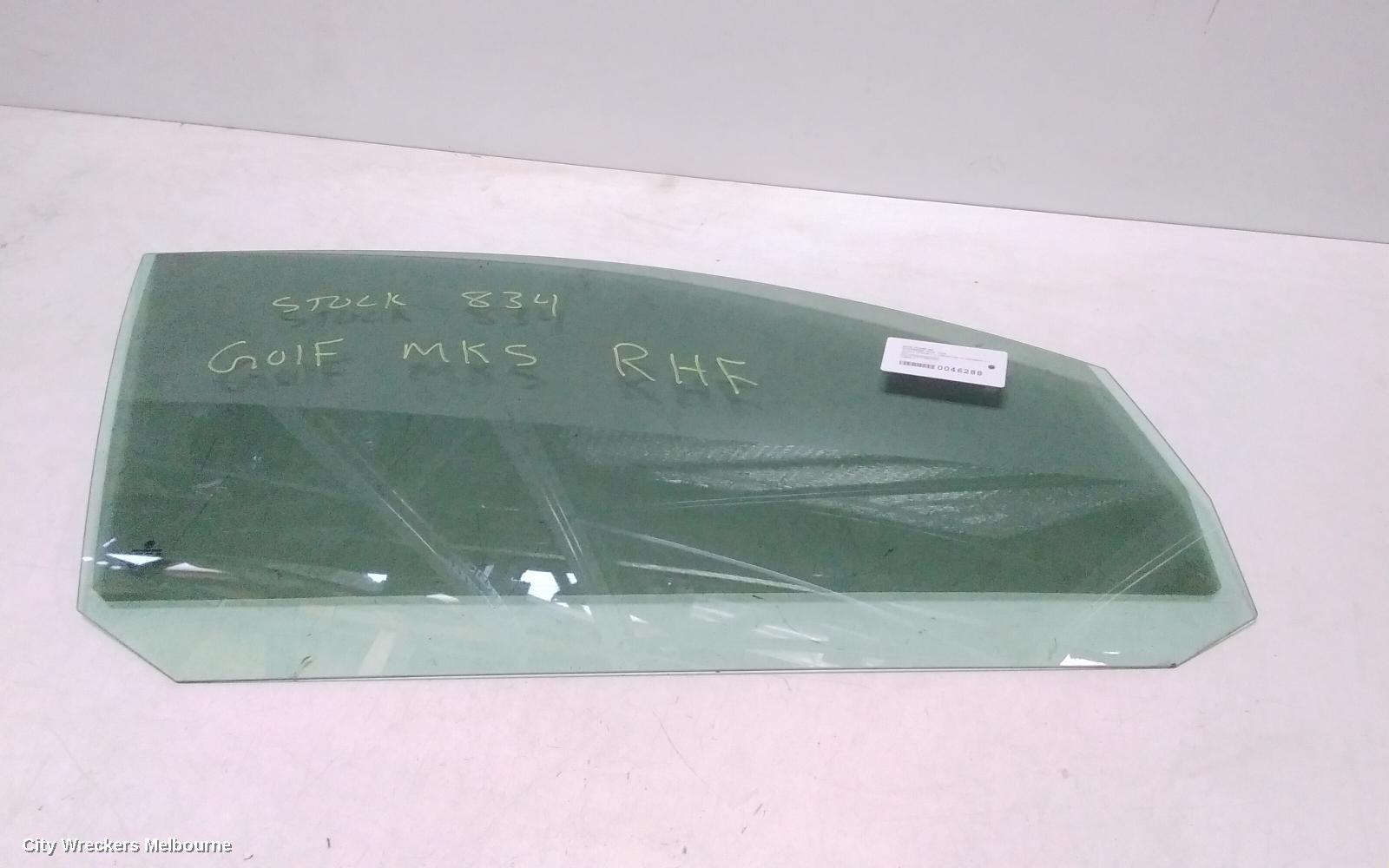 VOLKSWAGEN GOLF RIGHT REAR DOOR WINDOW, 5DR HATCH 09/1998 - 04/2004