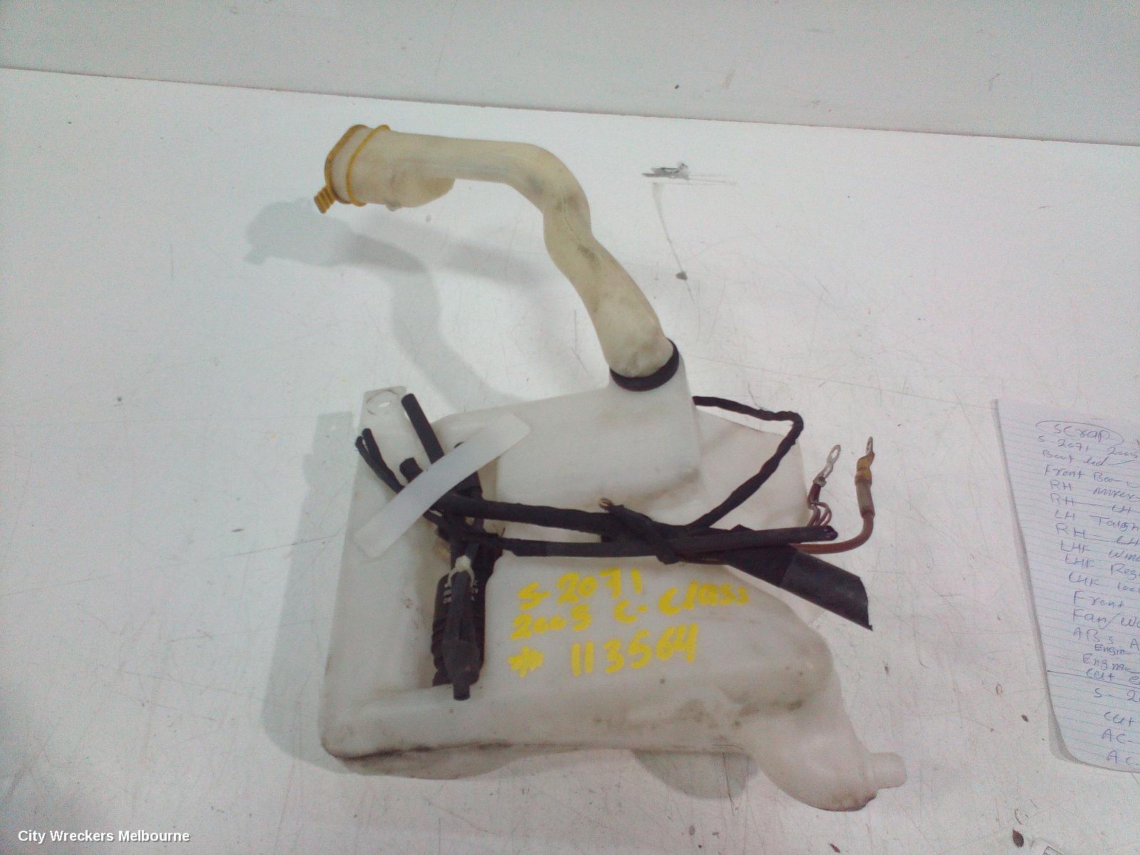 MERCEDES C CLASS WASHER BOTTLE, S203/CL203, SEDAN/COUPE, 2 PUMP TYPE, 11/2000 - 06/2007