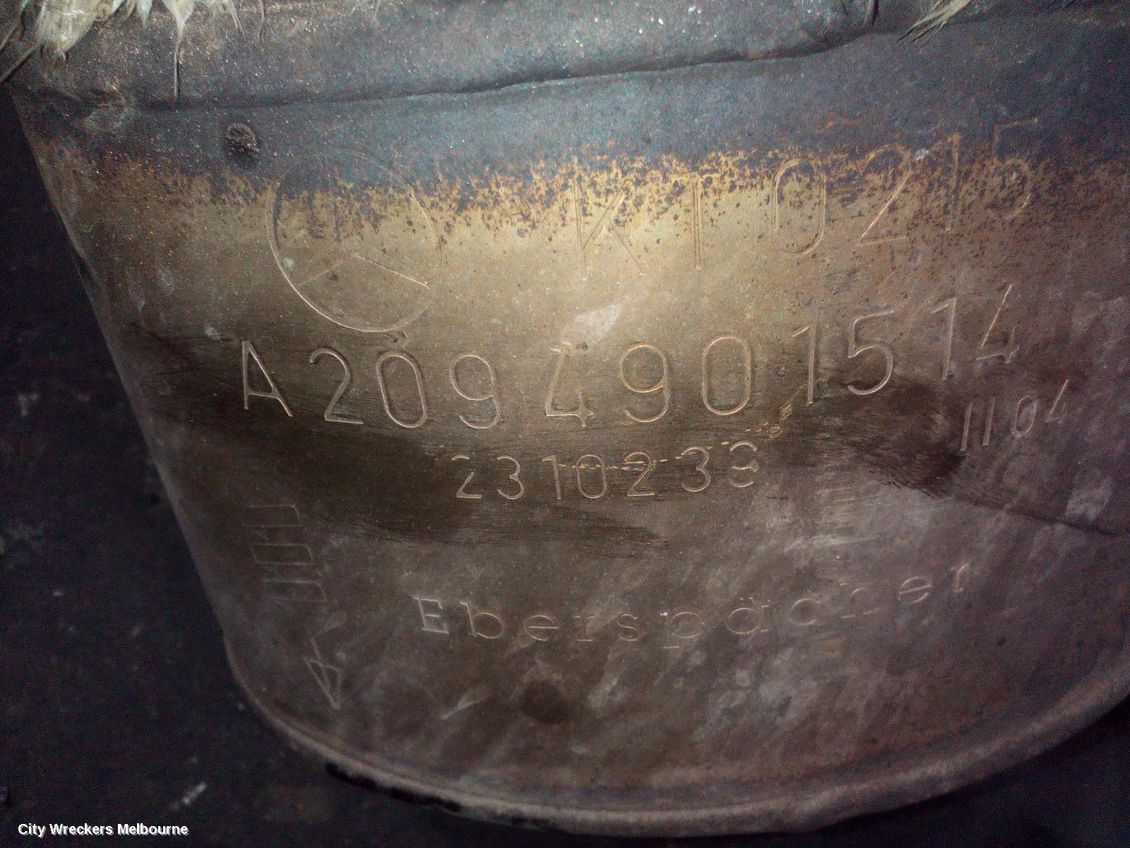 MERCEDES C CLASS CATALYTIC CONVERTER, UNDER CAR-CAT TYPE, 1.8, PETROL, 271.946 ENGINE, W203/CL203, 10/2002 - 06/2007