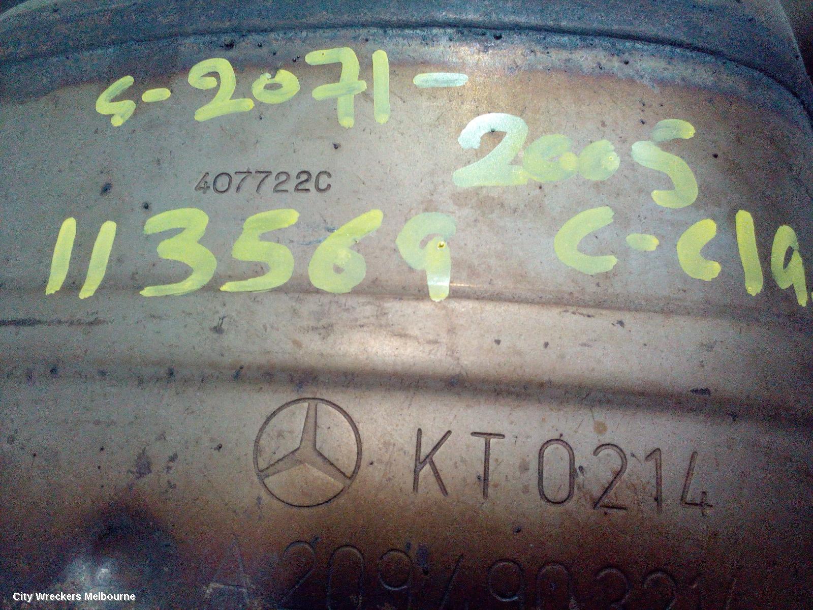 MERCEDES C CLASS CATALYTIC CONVERTER, UNDER CAR-CAT TYPE, 1.8, PETROL, 271.946 ENGINE, W203/CL203, 10/2002 - 06/2007