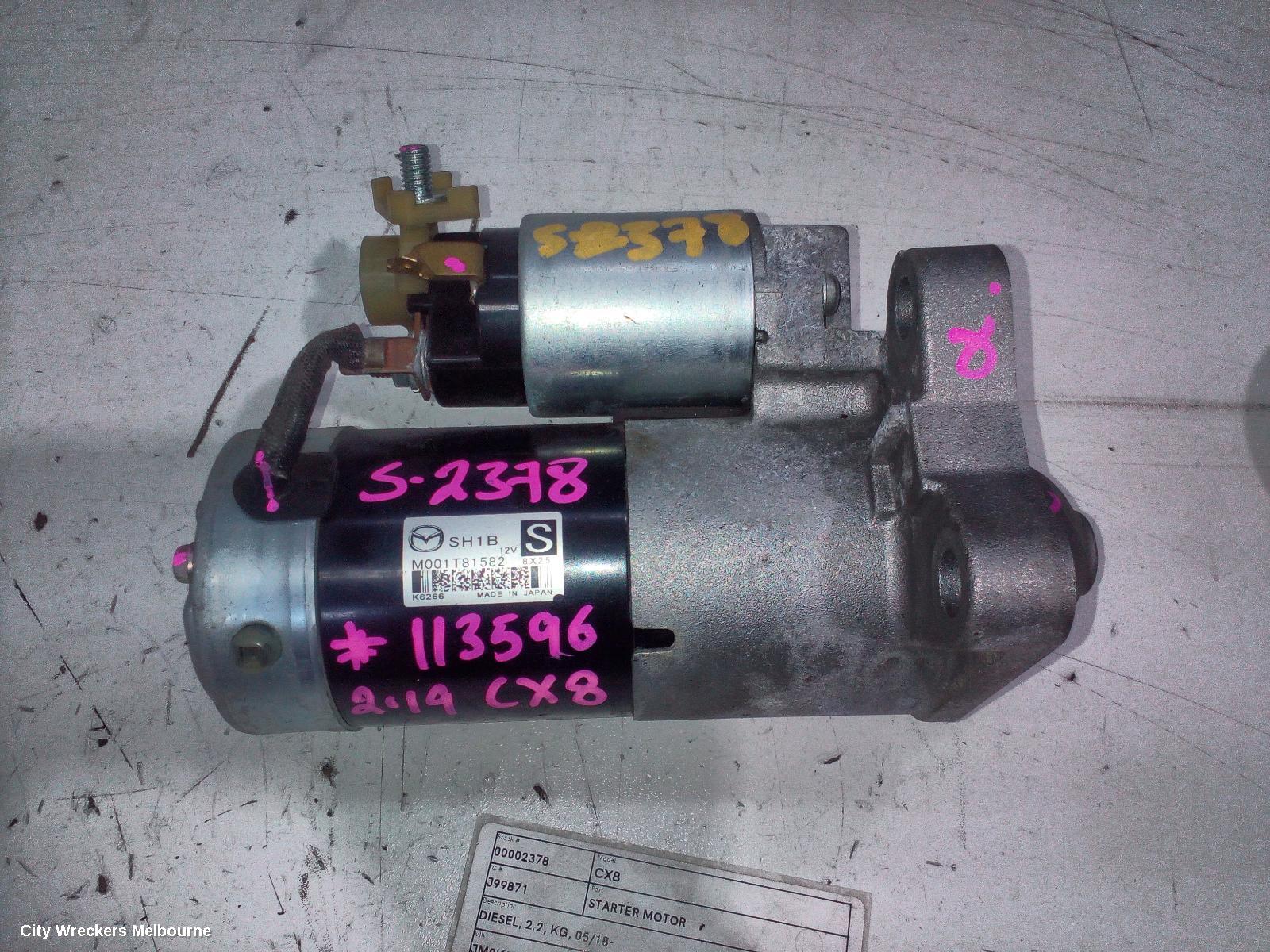 MAZDA CX8 STARTER, DIESEL, 2.2, KG, 05/2018 ONWARDS