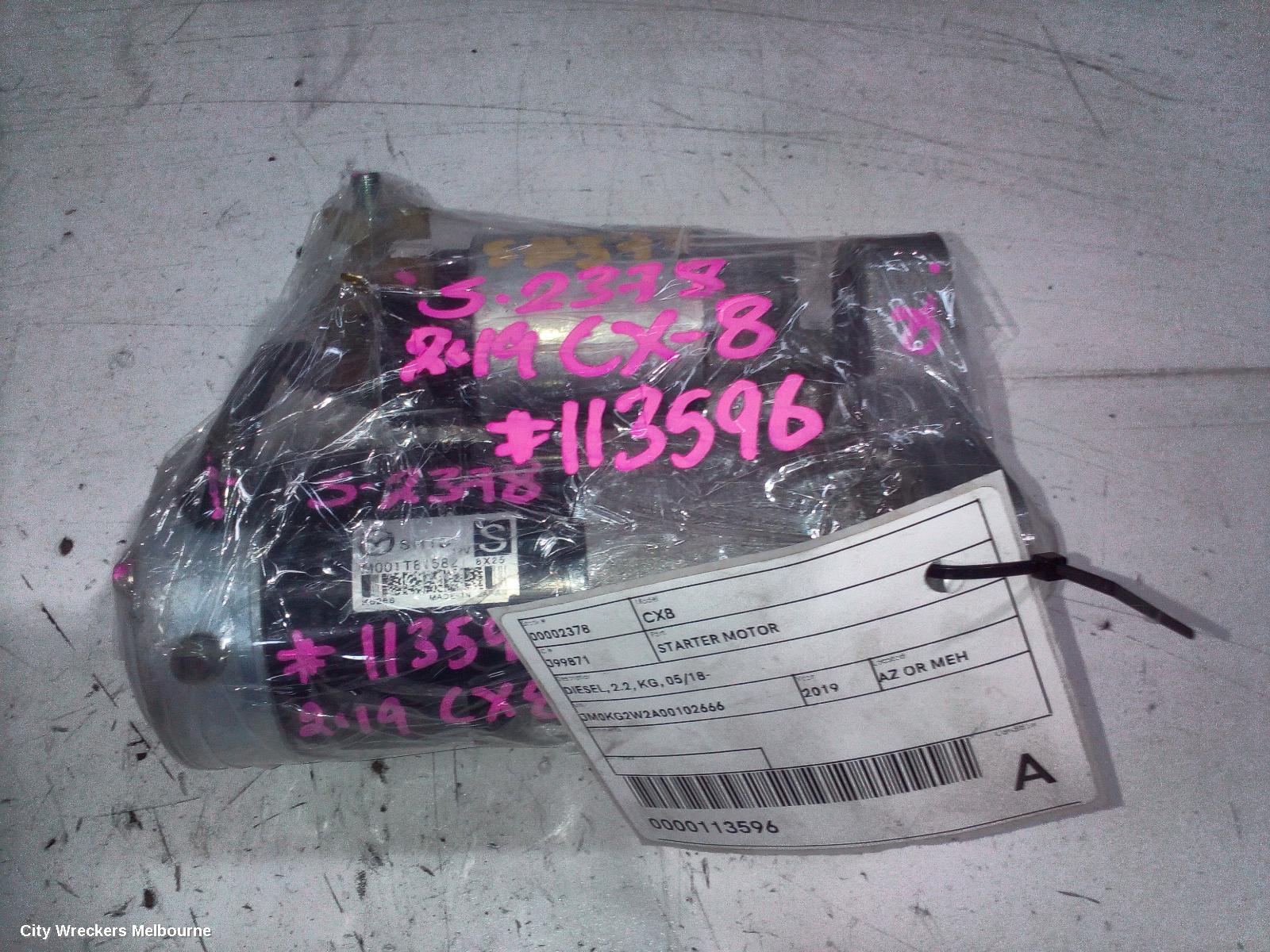 MAZDA CX8 STARTER, DIESEL, 2.2, KG, 05/2018 ONWARDS