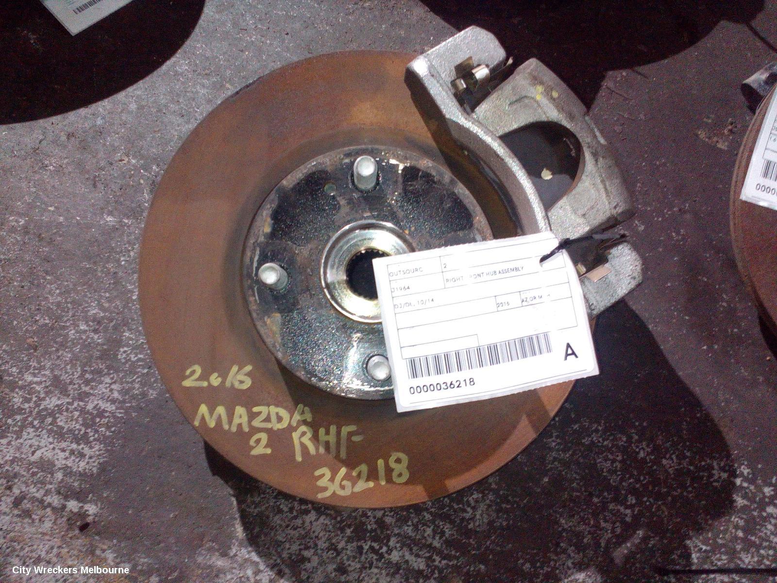 MAZDA 2 RIGHT FRONT HUB ASSEMBLY, DJ/DL, 10/2014 ONWARDS