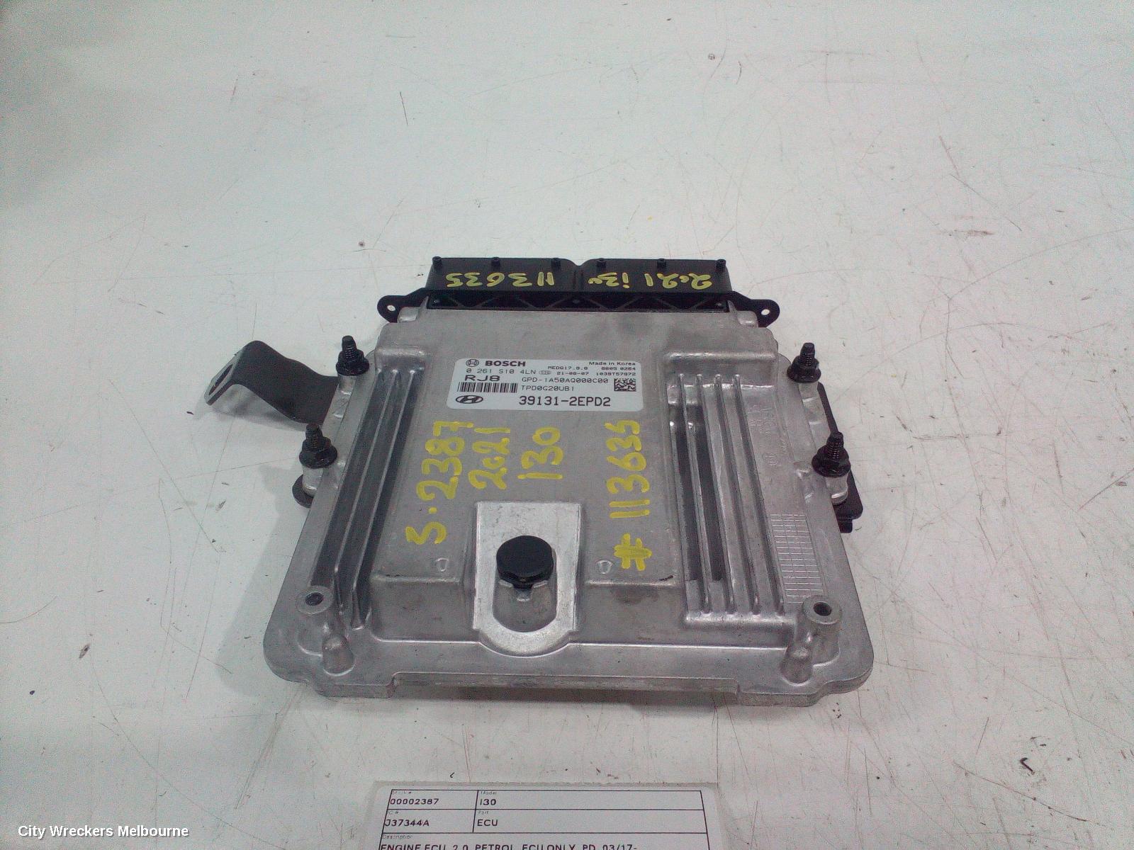 HYUNDAI I30 ECU, ENGINE ECU, 2.0, PETROL, ECU ONLY, PD, 03/2017 ONWARDS