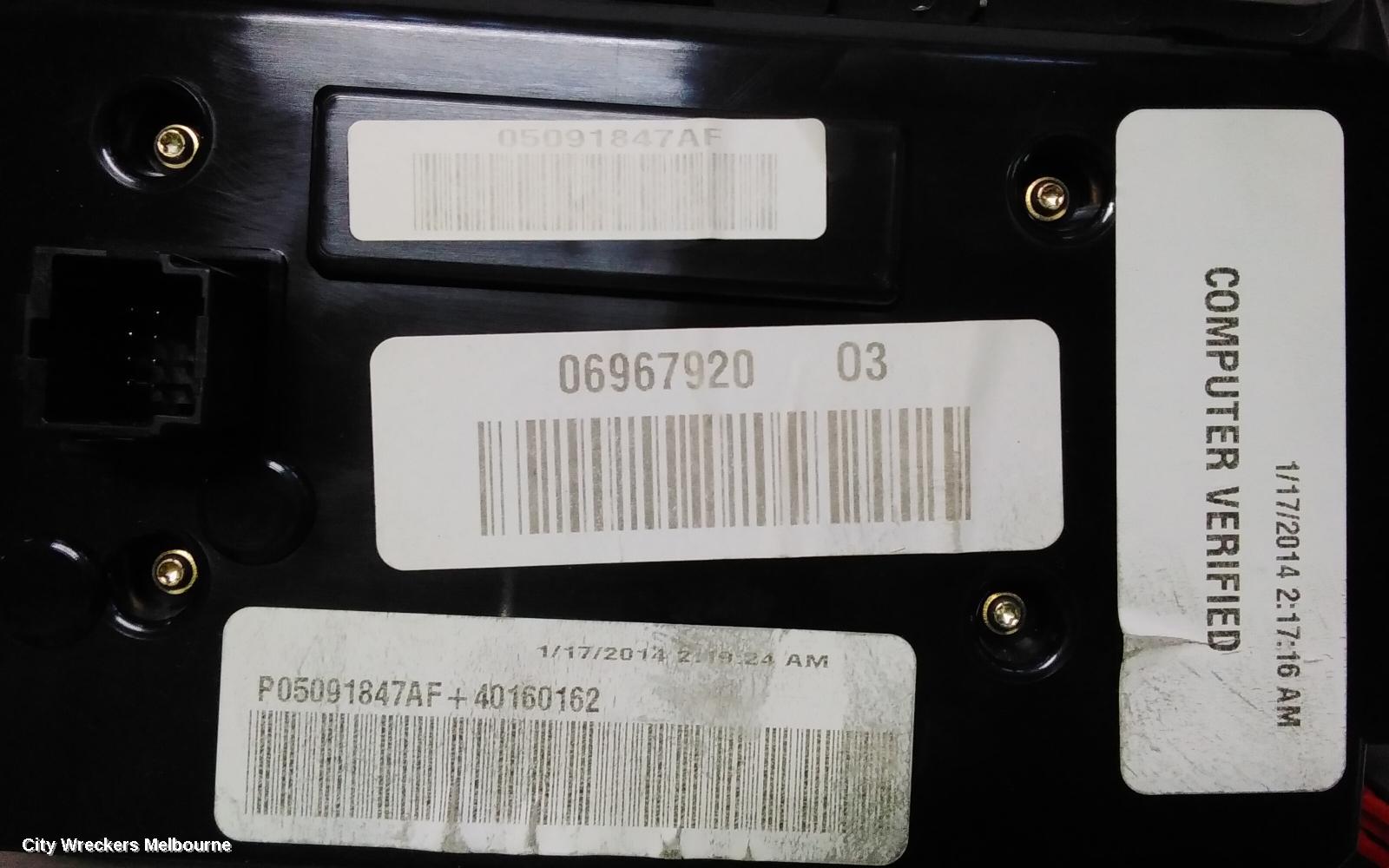 JEEP GRANDCHEROKEE HEATER/AC CONTROLS, HEATING/COOLING/STEREO CENTRE CONTROL UNIT***USE STEREO/HEAD UNIT*** 04/2013 - 02/2022