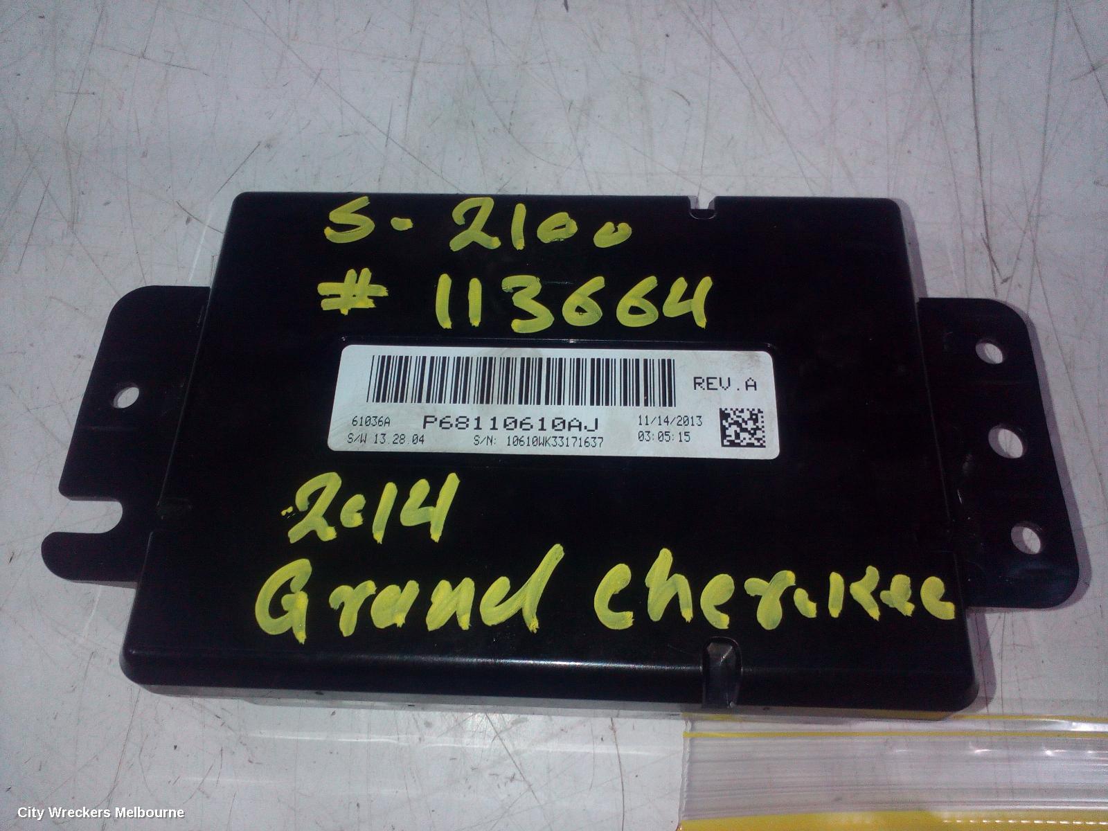 JEEP GRANDCHEROKEE ECU, ENGINE ECU, 3.6, PETROL, ECU ONLY, WK, 10/2010 - 02/2022