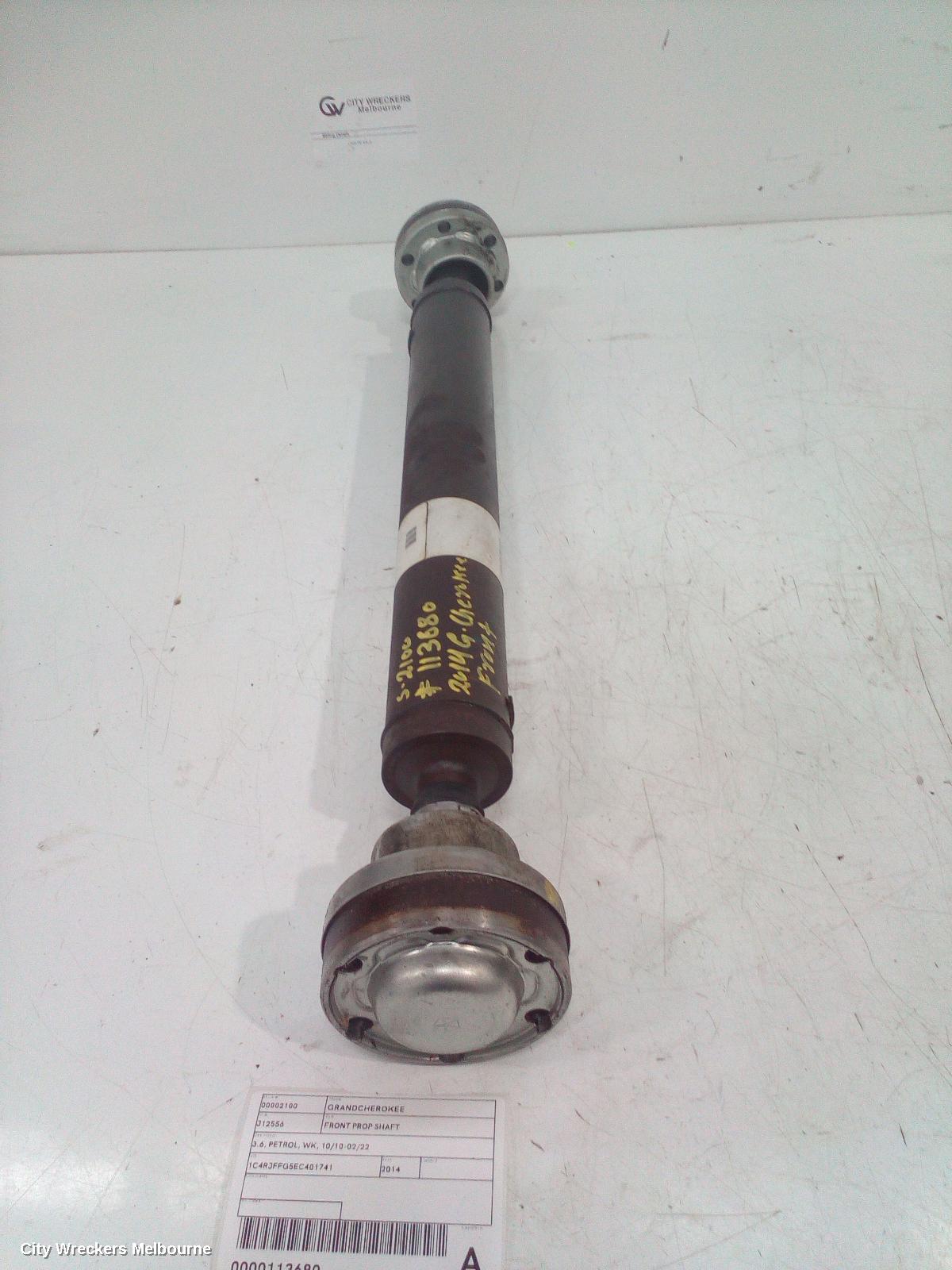 JEEP GRANDCHEROKEE FRONT PROP SHAFT, 3.6, PETROL, WK, 10/2010 - 02/2022