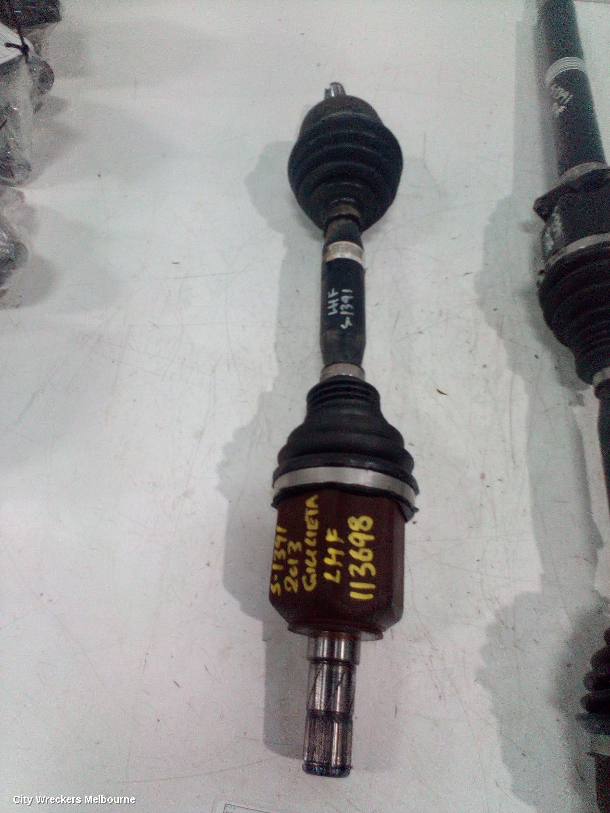ALFA ROMEO GIULIETTA LEFT DRIVESHAFT, MANUAL T/M, PETROL, 1.4, 940 SERIES, 06/2011 ONWARDS