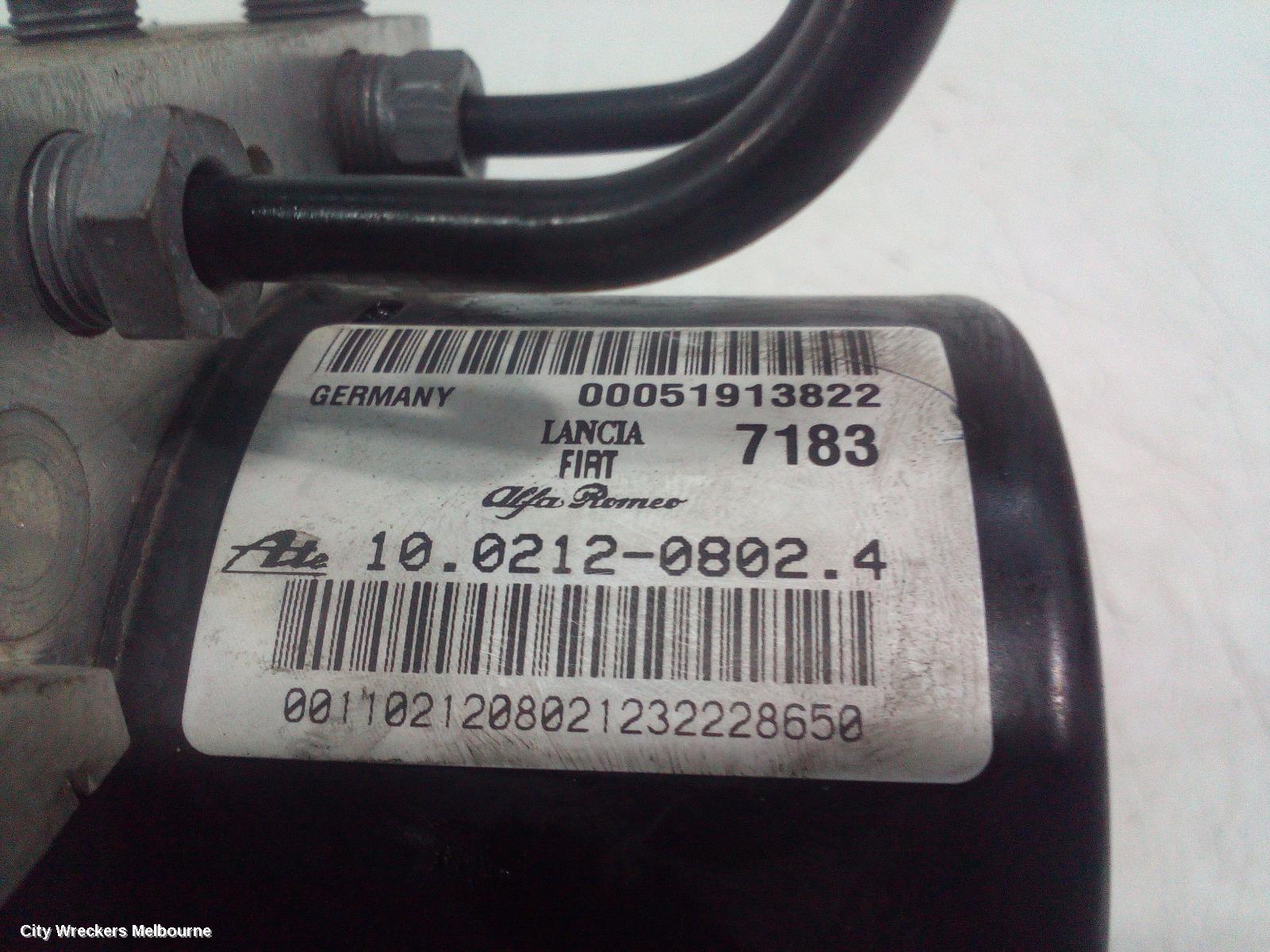 ALFA ROMEO GIULIETTA ABS PUMP/MODULATOR, 940 SERIES, 01/2011 - 12/2020
