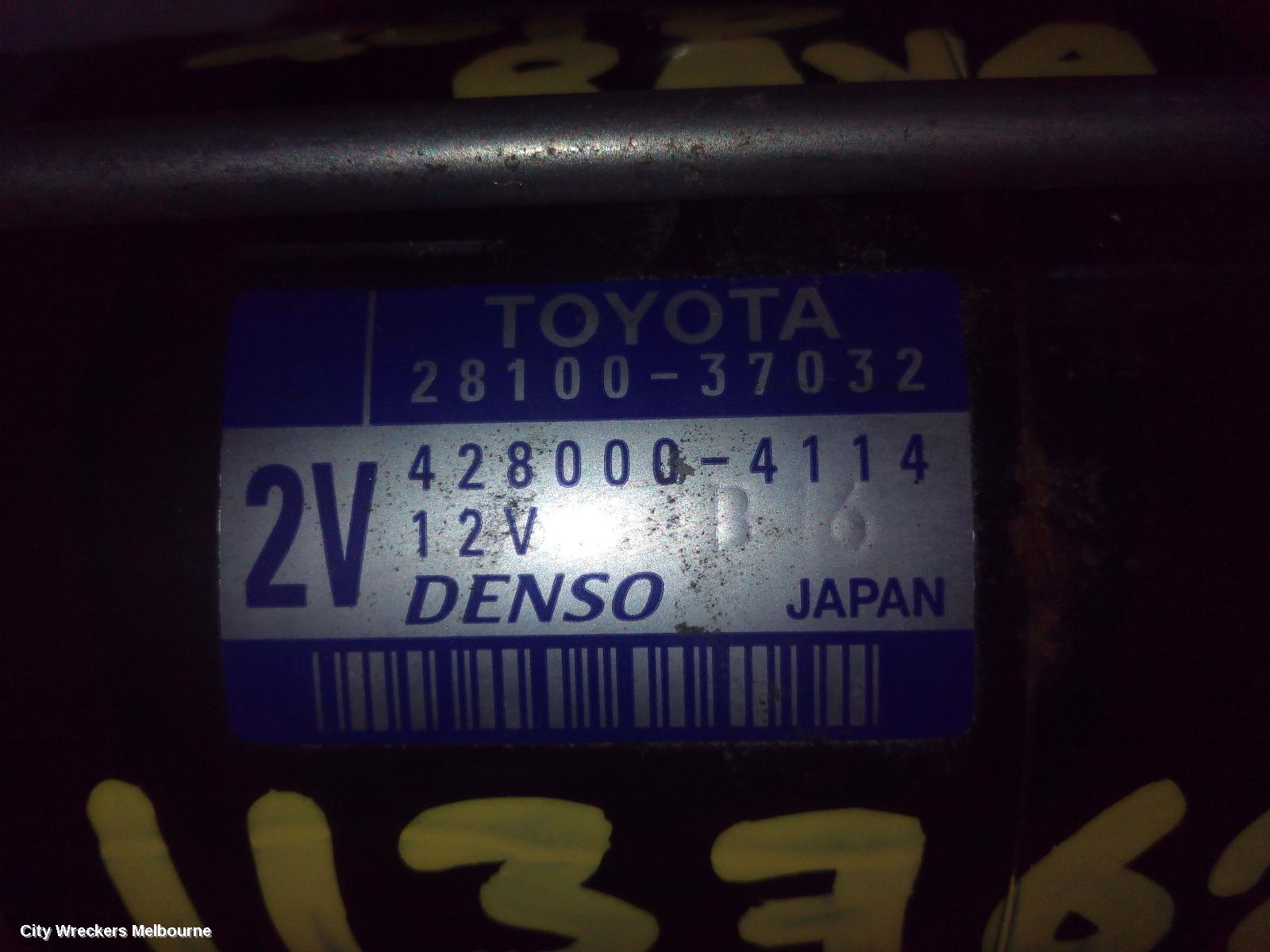 TOYOTA RAV4 STARTER, PETROL, 2.0, 3ZR-FE, ZSA42R, 12/2012 - 12/2018