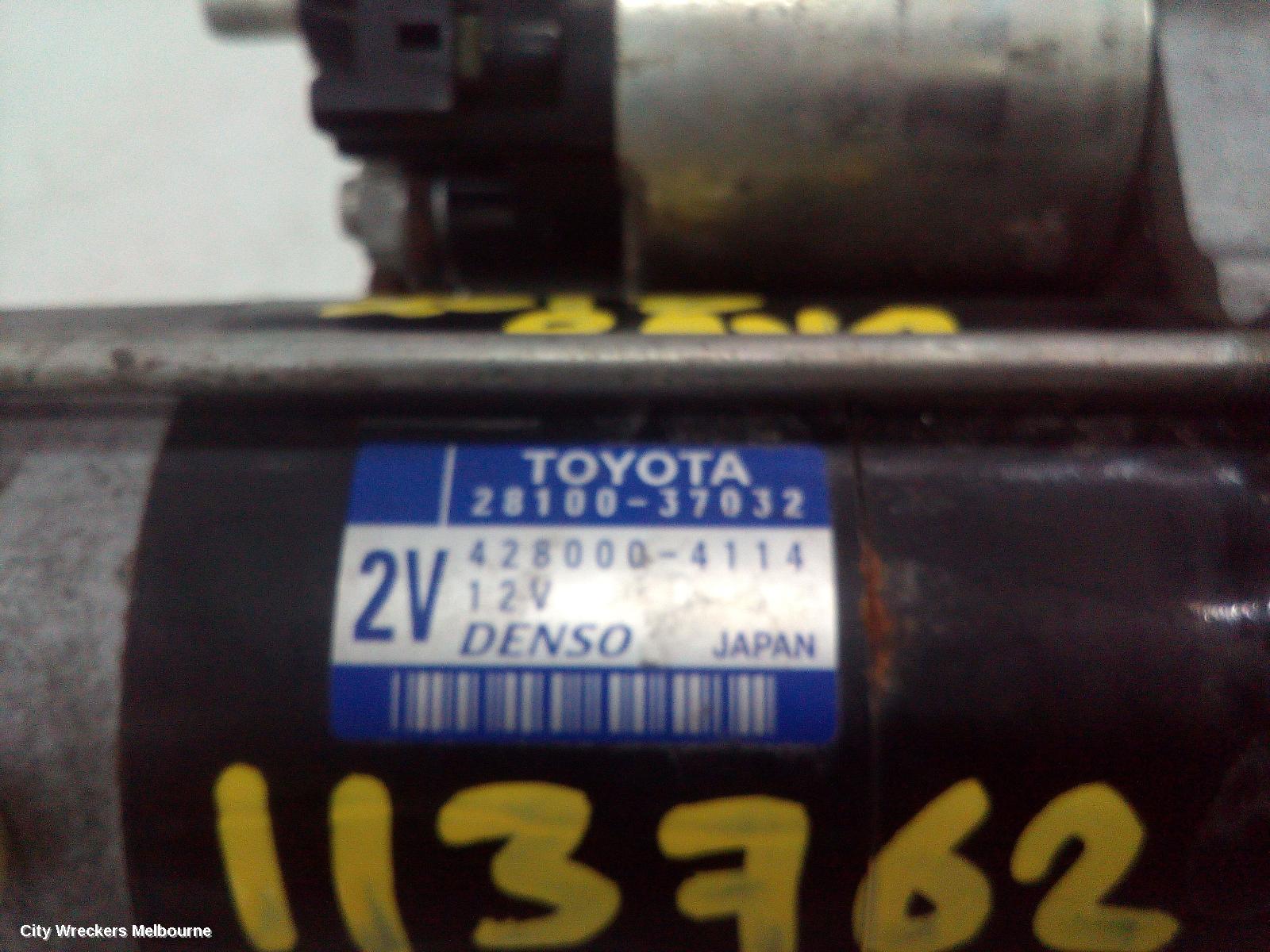 TOYOTA RAV4 STARTER, PETROL, 2.0, 3ZR-FE, ZSA42R, 12/2012 - 12/2018