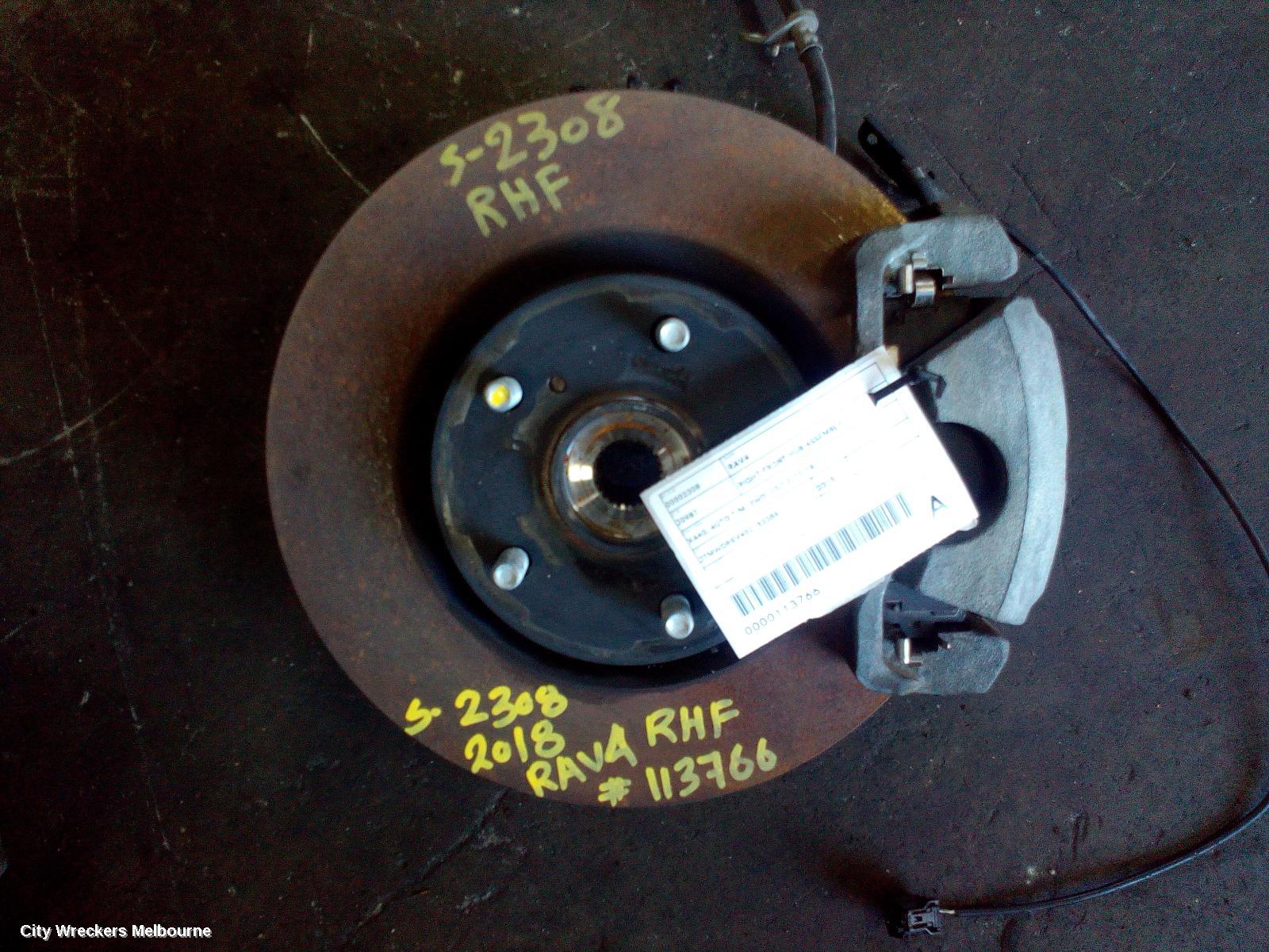 TOYOTA RAV4 RIGHT FRONT HUB ASSEMBLY, XA40, AUTO T/M, 2WD, 12/2012 - 12/2018