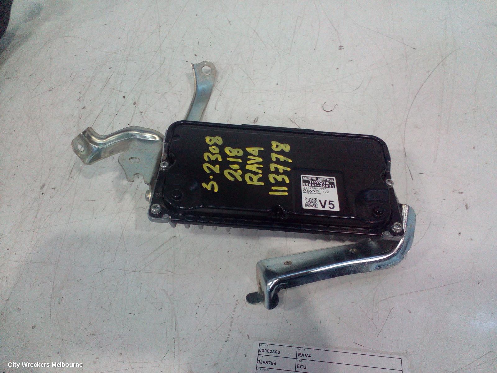 TOYOTA RAV4 ECU, ENGINE ECU, 2.0, 3ZR-FE, PETROL, AUTO T/M, ECU ONLY, ZSA42R, 12/2012 - 12/2018
