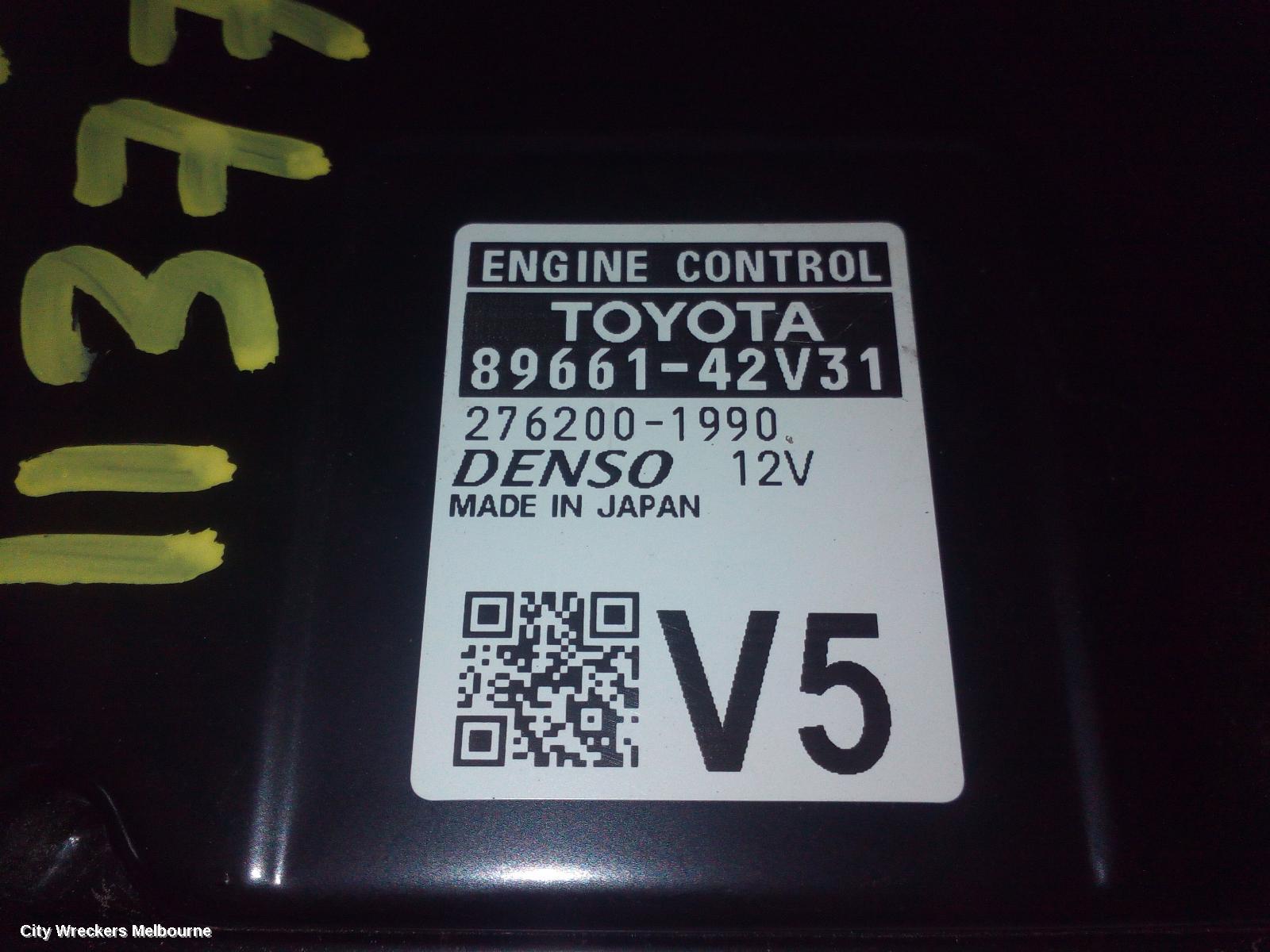 TOYOTA RAV4 ECU, ENGINE ECU, 2.0, 3ZR-FE, PETROL, AUTO T/M, ECU ONLY, ZSA42R, 12/2012 - 12/2018