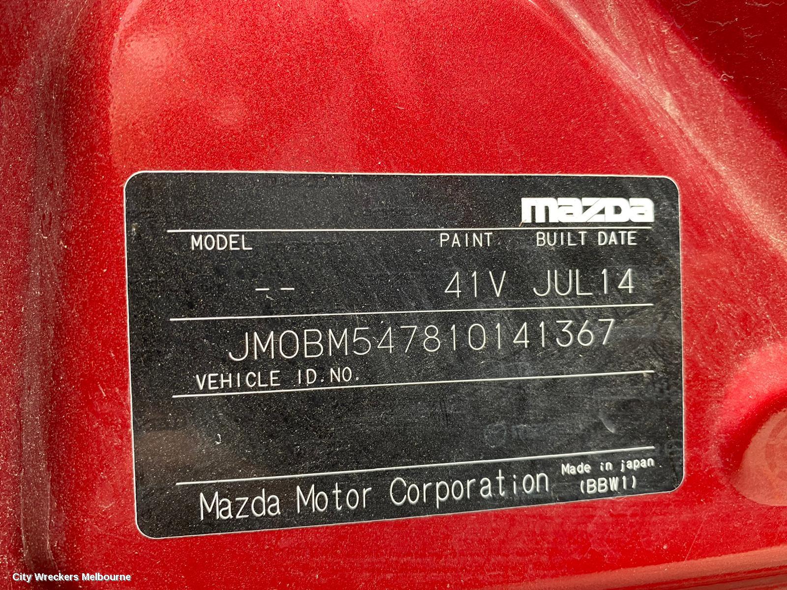 MAZDA 3 INSTRUMENT CLUSTER, INSTRUMENT CLUSTER, AUTO T/M, MAXX/NEO/SP25/TOURING, BM, 11/2013 - 05/2016