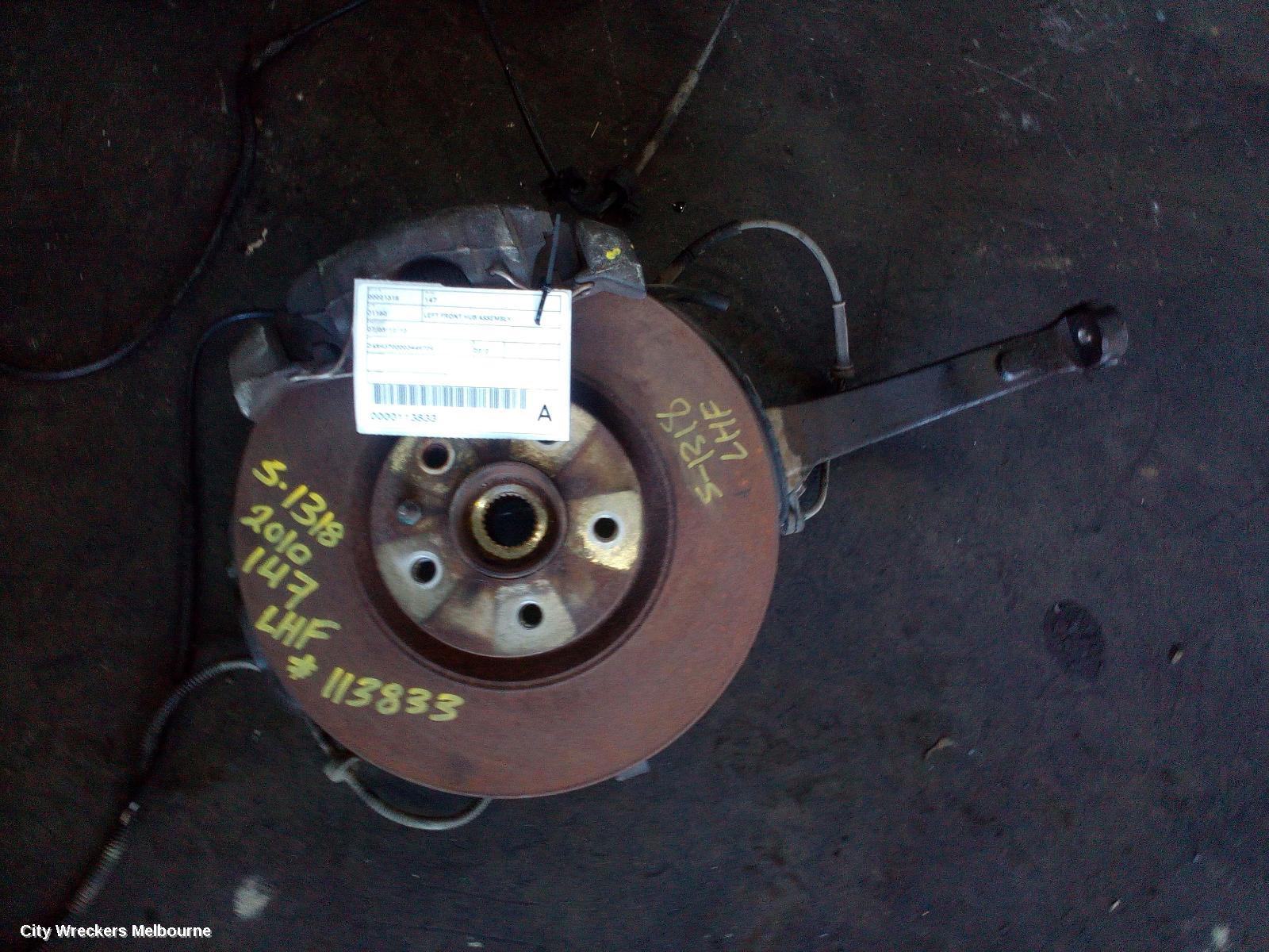 ALFA ROMEO 147 LEFT FRONT HUB ASSEMBLY, 07/2005 - 12/2010