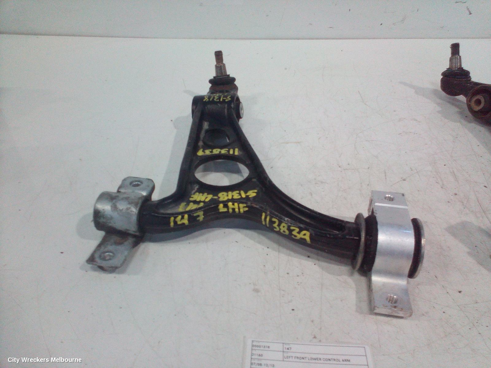 ALFA ROMEO 147 LEFT FRONT LOWER CONTROL ARM, 07/2005 - 12/2010