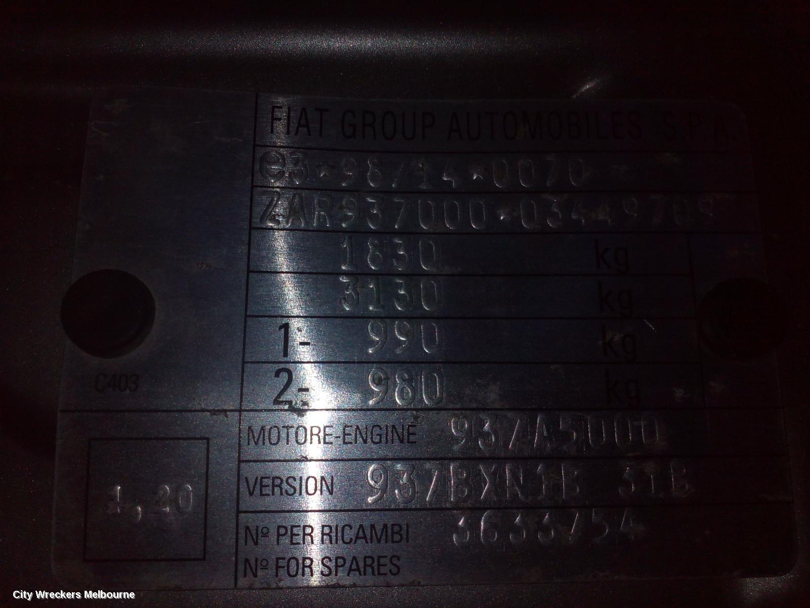 ALFA ROMEO 147 BONNET LOCK/SUPPORT, +BONNET LOCK PANEL+ 06/2005 - 12/2009