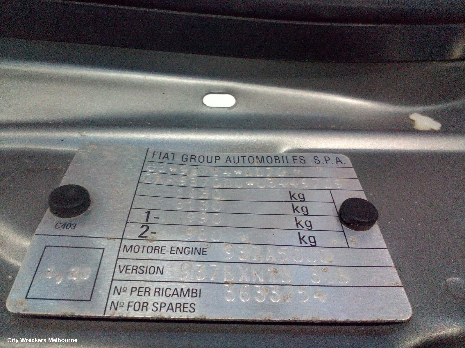 ALFA ROMEO 147 BONNET LOCK/SUPPORT, +BONNET LOCK PANEL+ 06/2005 - 12/2009