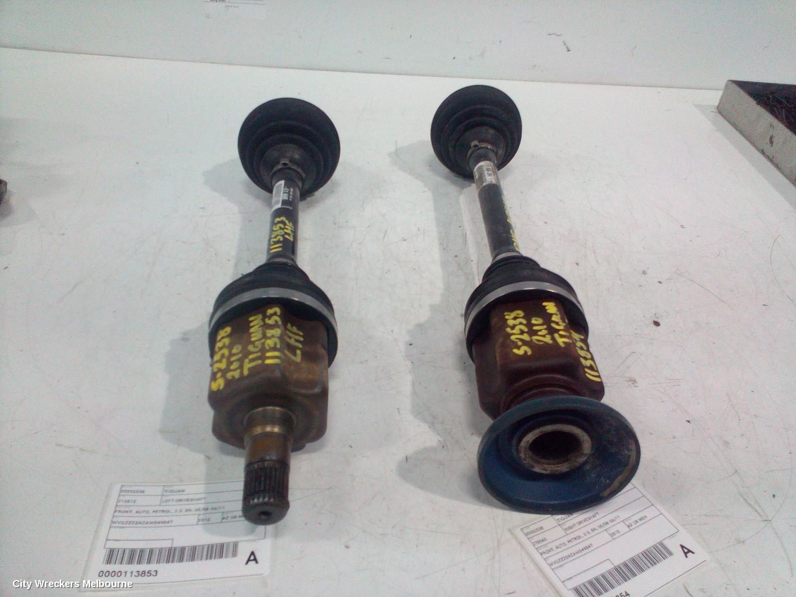 VOLKSWAGEN TIGUAN RIGHT DRIVESHAFT, FRONT, AUTO, PETROL, 2.0, 5N, 05/2008 - 06/2011