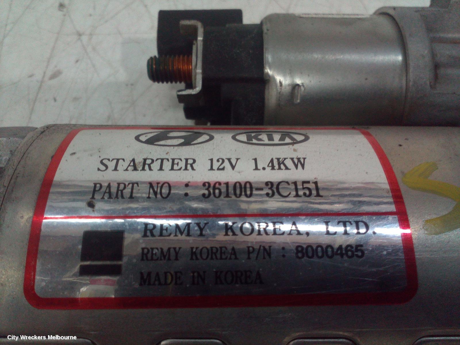 KIA CARNIVAL/GRAND CARNIVAL STARTER, PETROL, 3.5, P/N 361003C151, 10 THOOT TYPE, VQ, 03/2010 - 12/2014