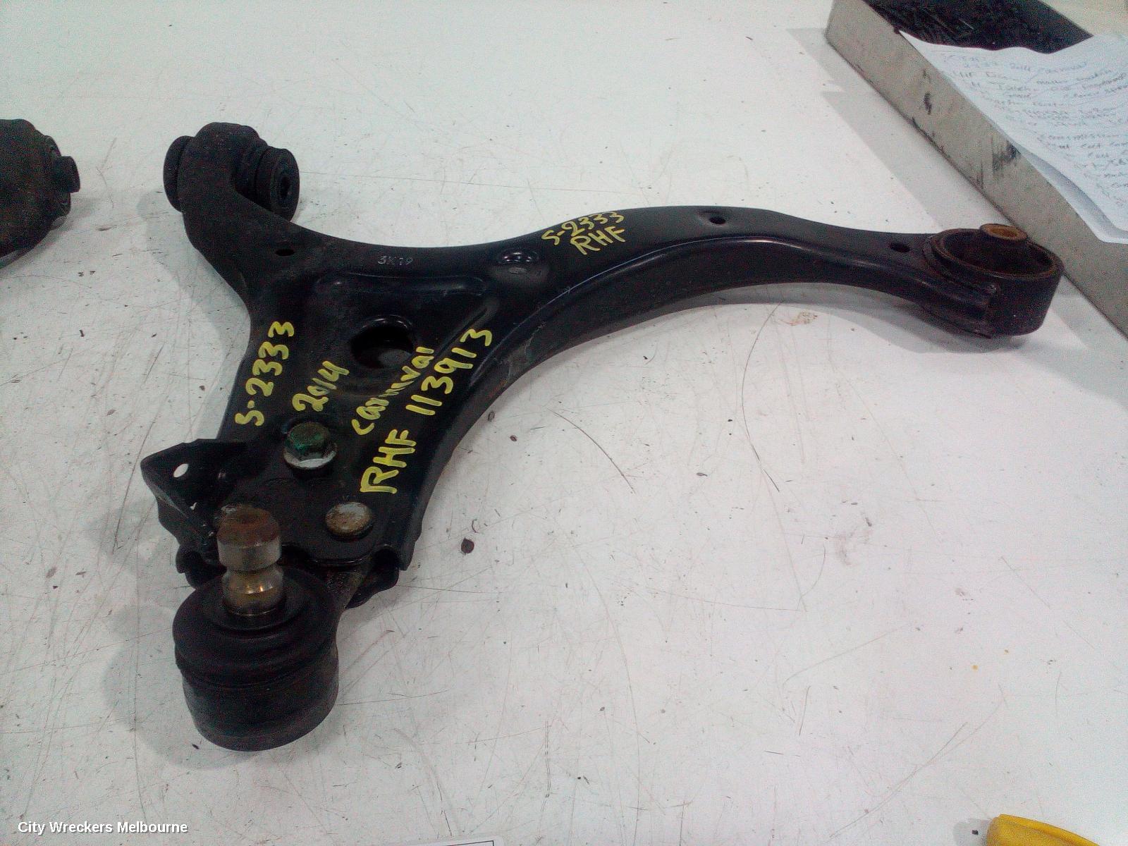 KIA CARNIVAL/GRAND CARNIVAL RIGHT FRONT LOWER CONTROL ARM, VQ, 01/2006 ONWARDS