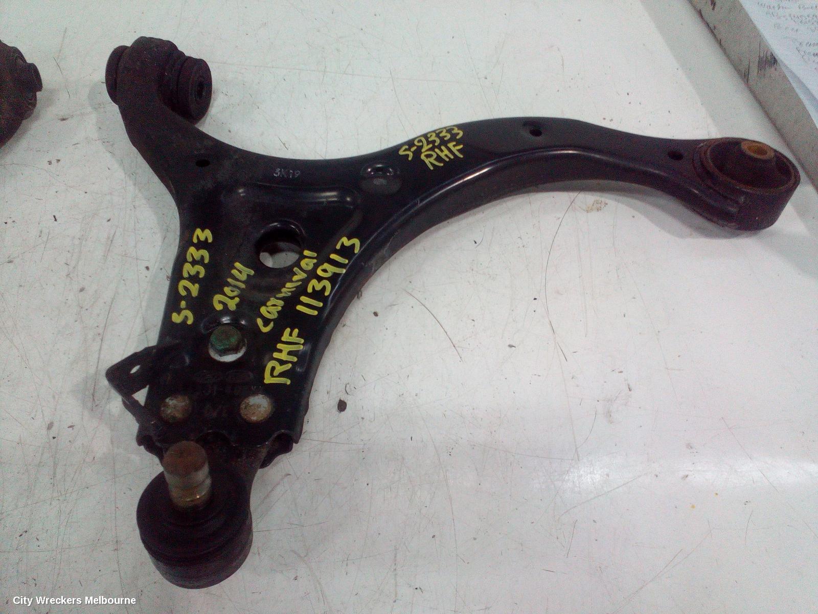KIA CARNIVAL/GRAND CARNIVAL RIGHT FRONT LOWER CONTROL ARM, VQ, 01/2006 ONWARDS