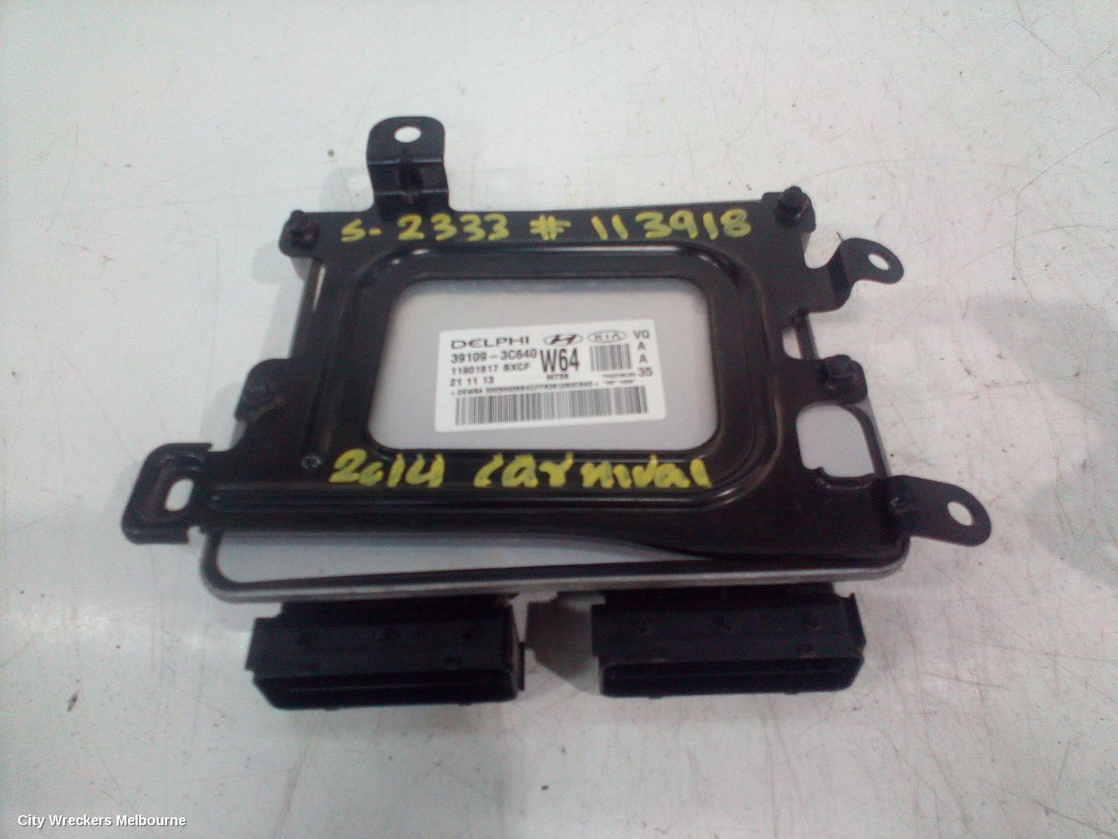 KIA CARNIVAL/GRAND CARNIVAL ECU, ENGINE ECU, 3.5, G6DC, AUTO T/M, ECU ONLY, VQ, 03/2010 - 12/2014