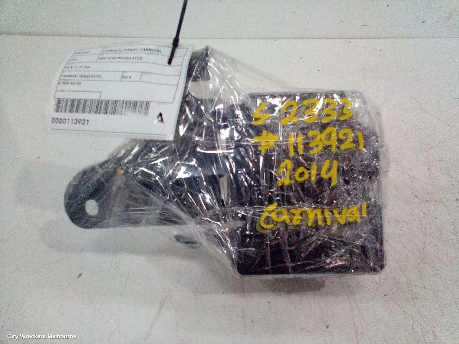 KIA CARNIVAL/GRAND CARNIVAL ABS PUMP/MODULATOR, VQ SI-II, 01/2006 ONWARDS